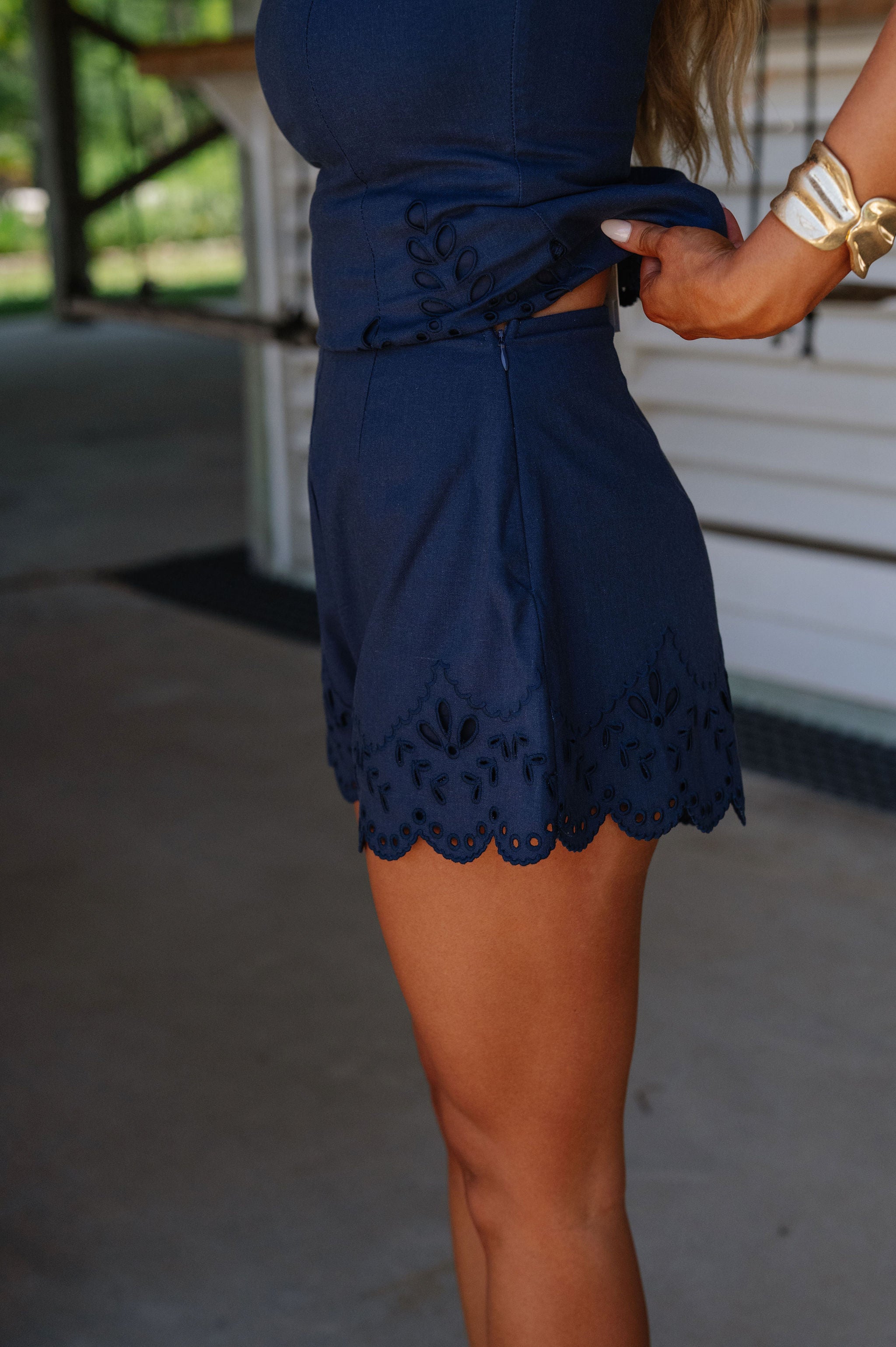 Holden Embroidered Set-Navy