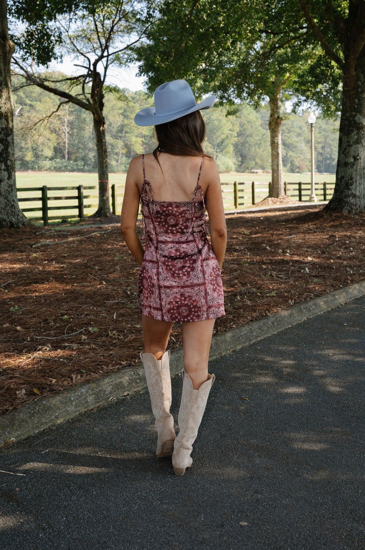 Holly Bandana Mini Dress-Burgundy