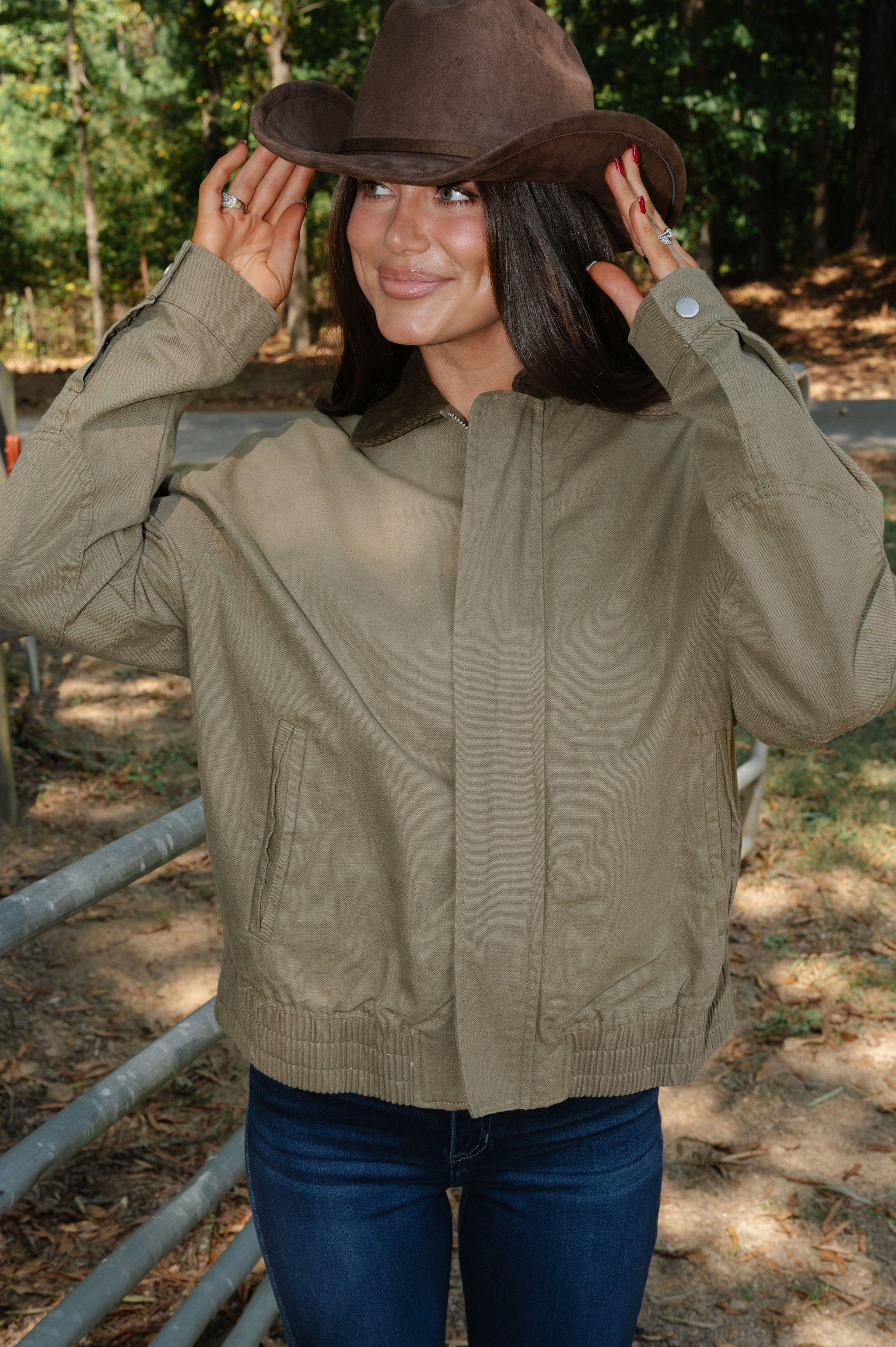 Beau Bomber Jacket-Olive