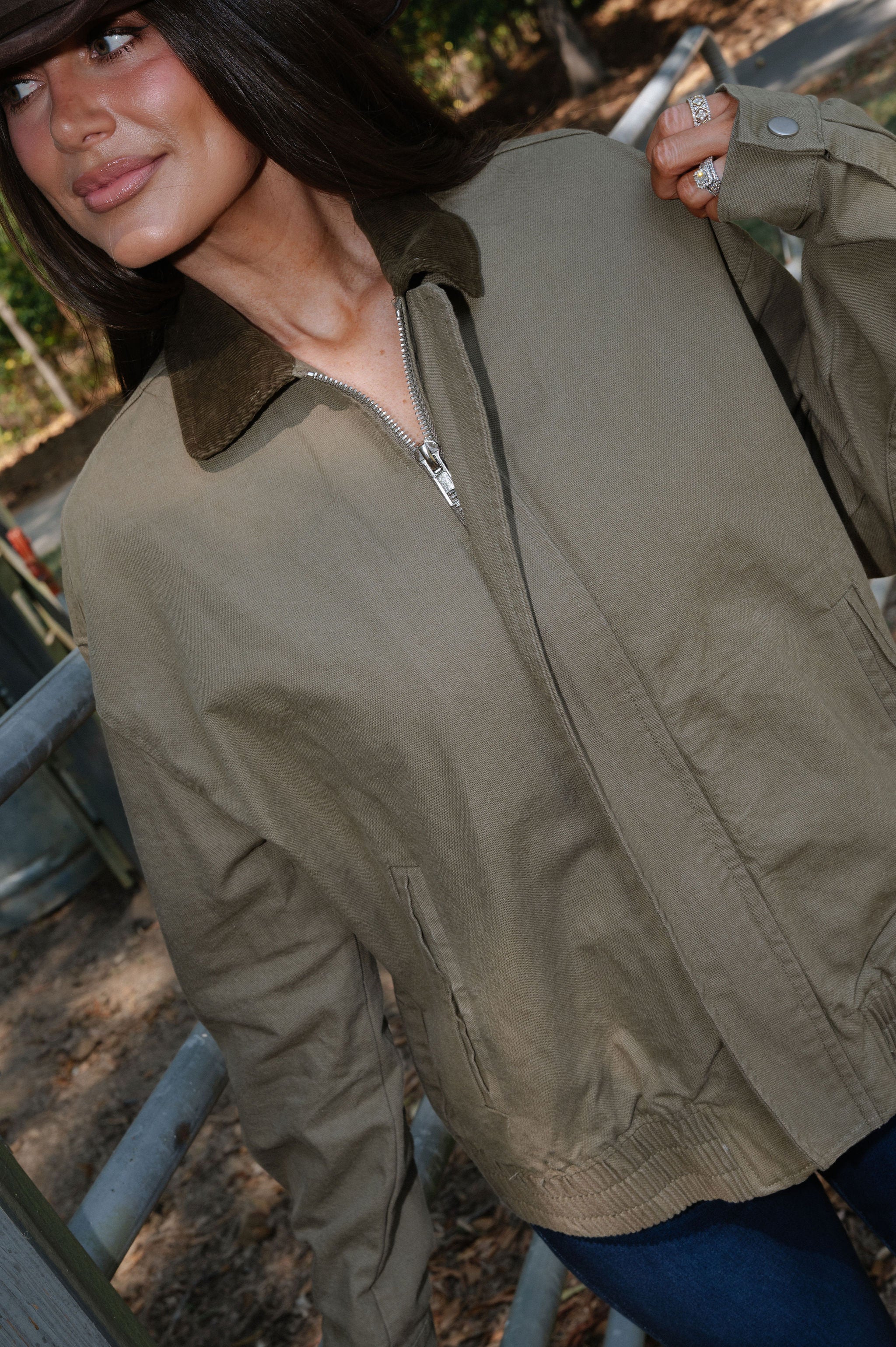 Beau Bomber Jacket-Olive