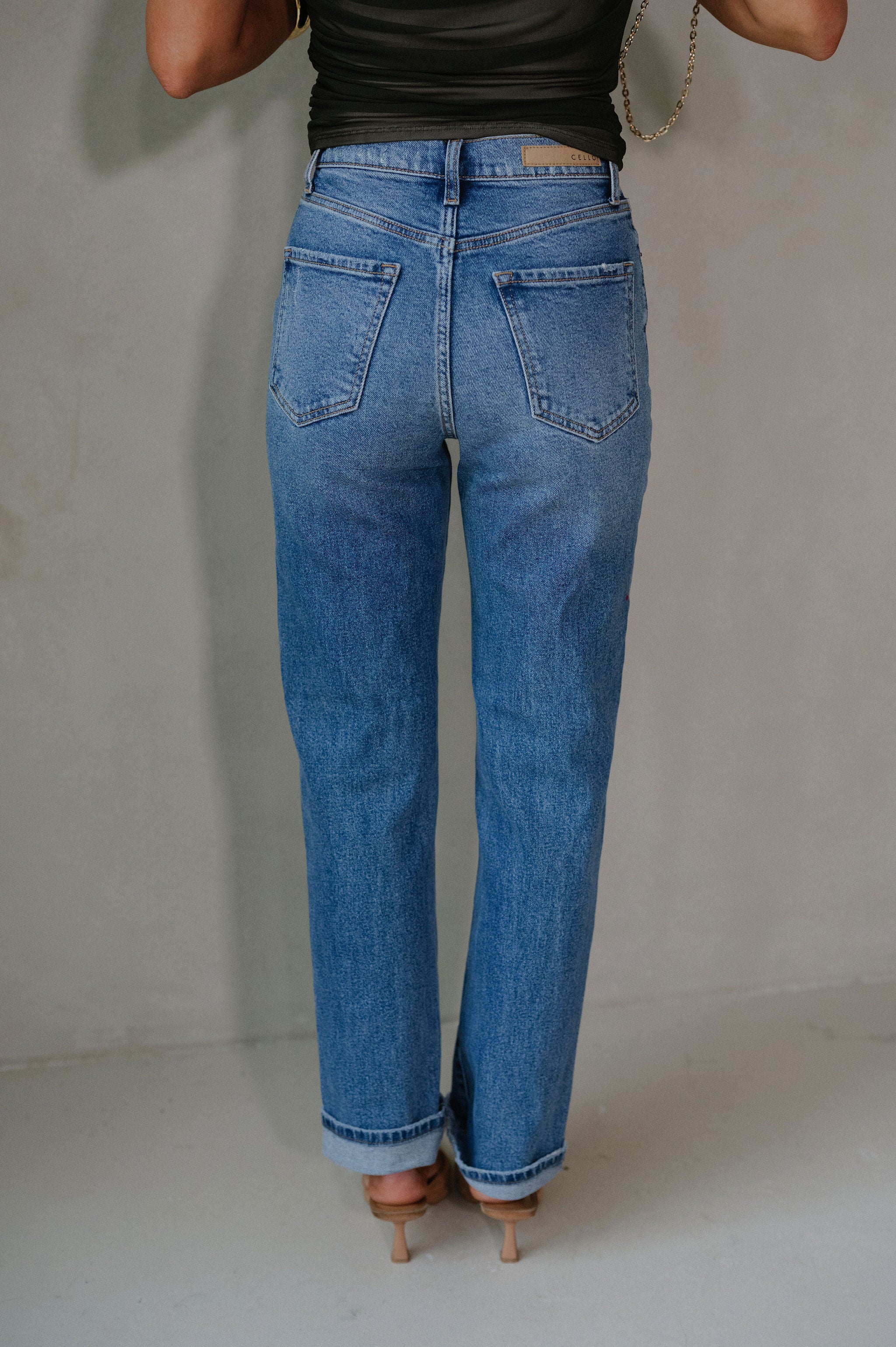 Alyssa Dad Jeans-Medium Wash