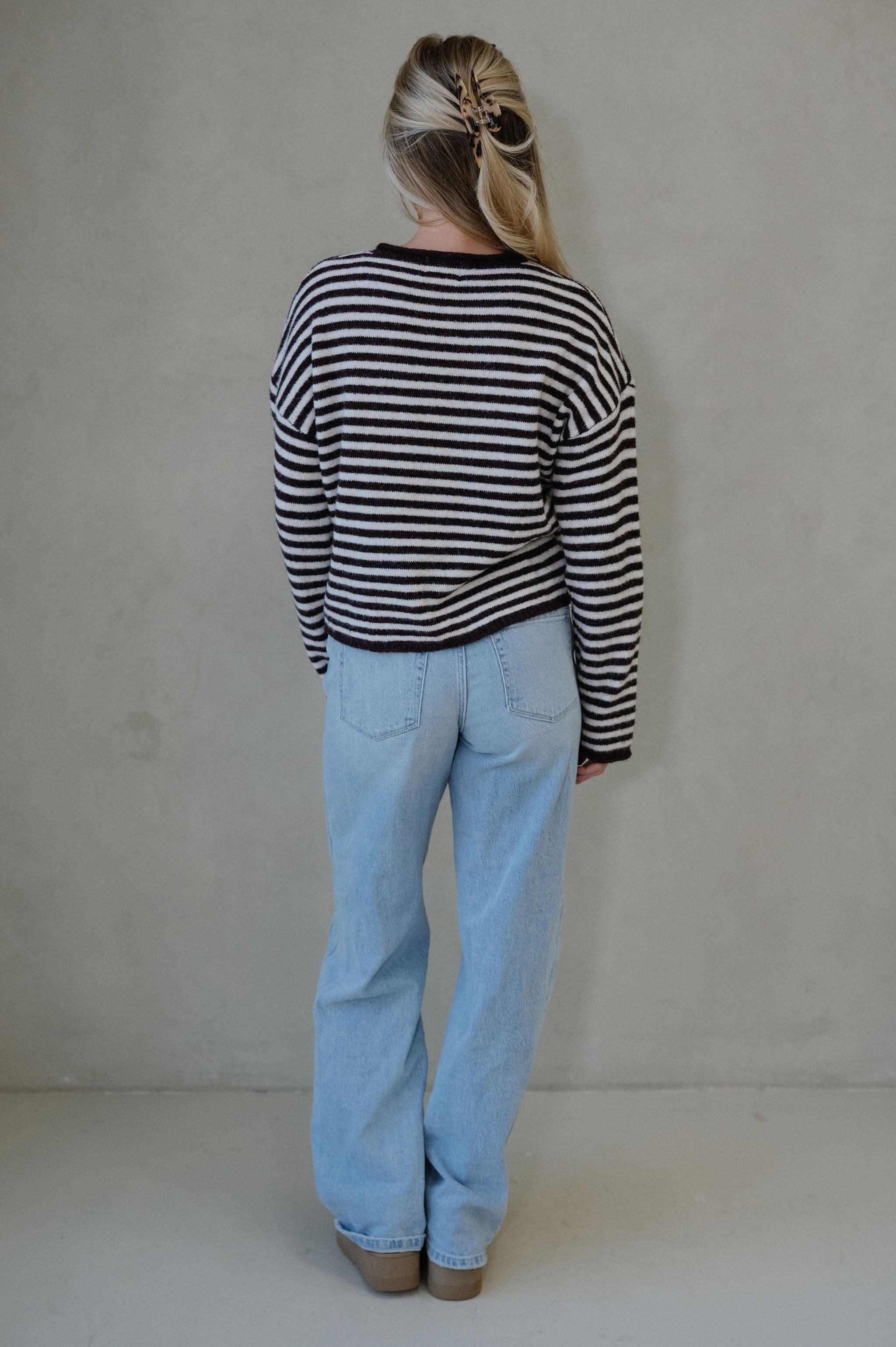 Baker Henley Sweater-Dark Wine