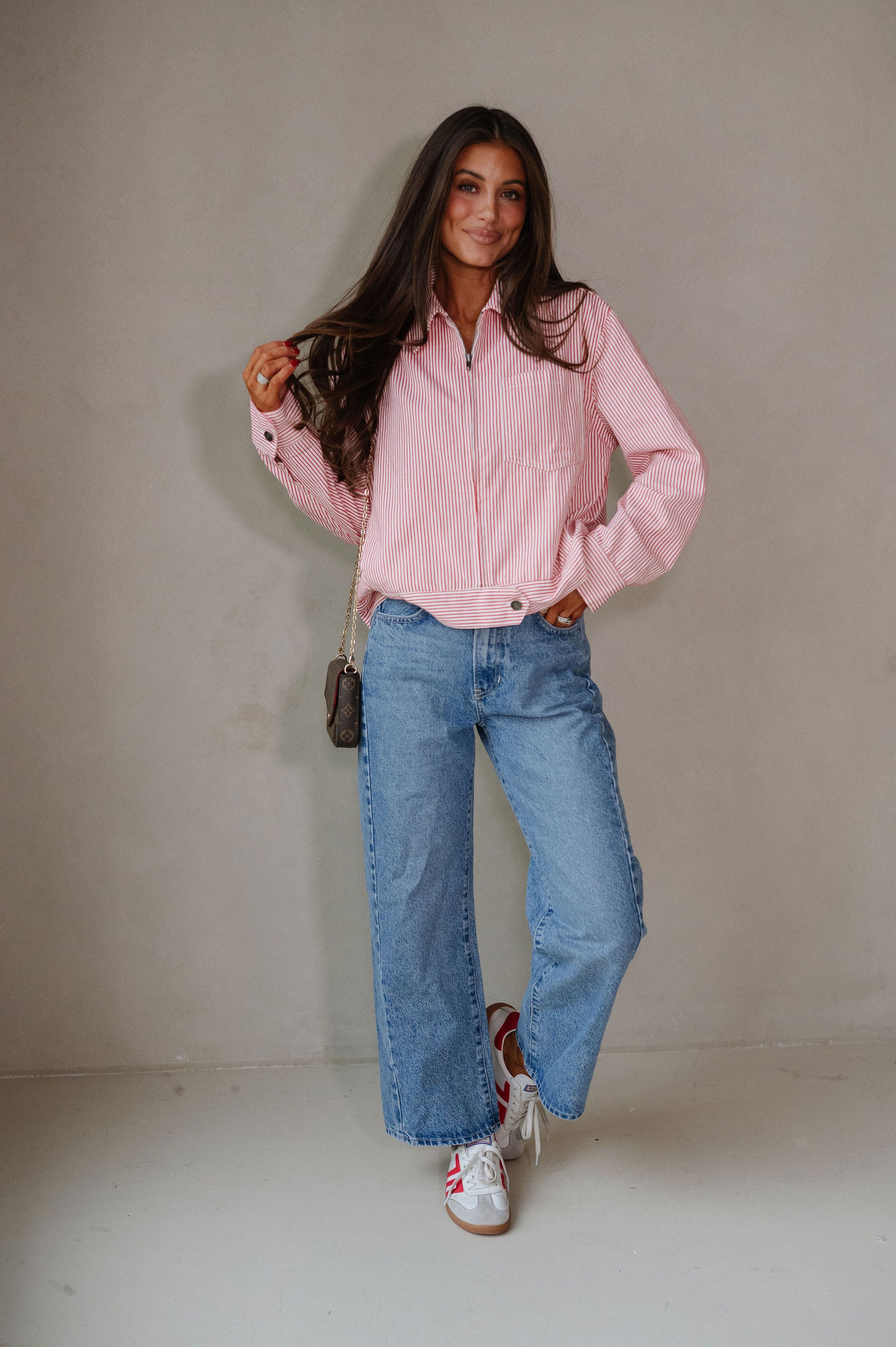 Lake Patch Pocket Jacket-Cherry Red