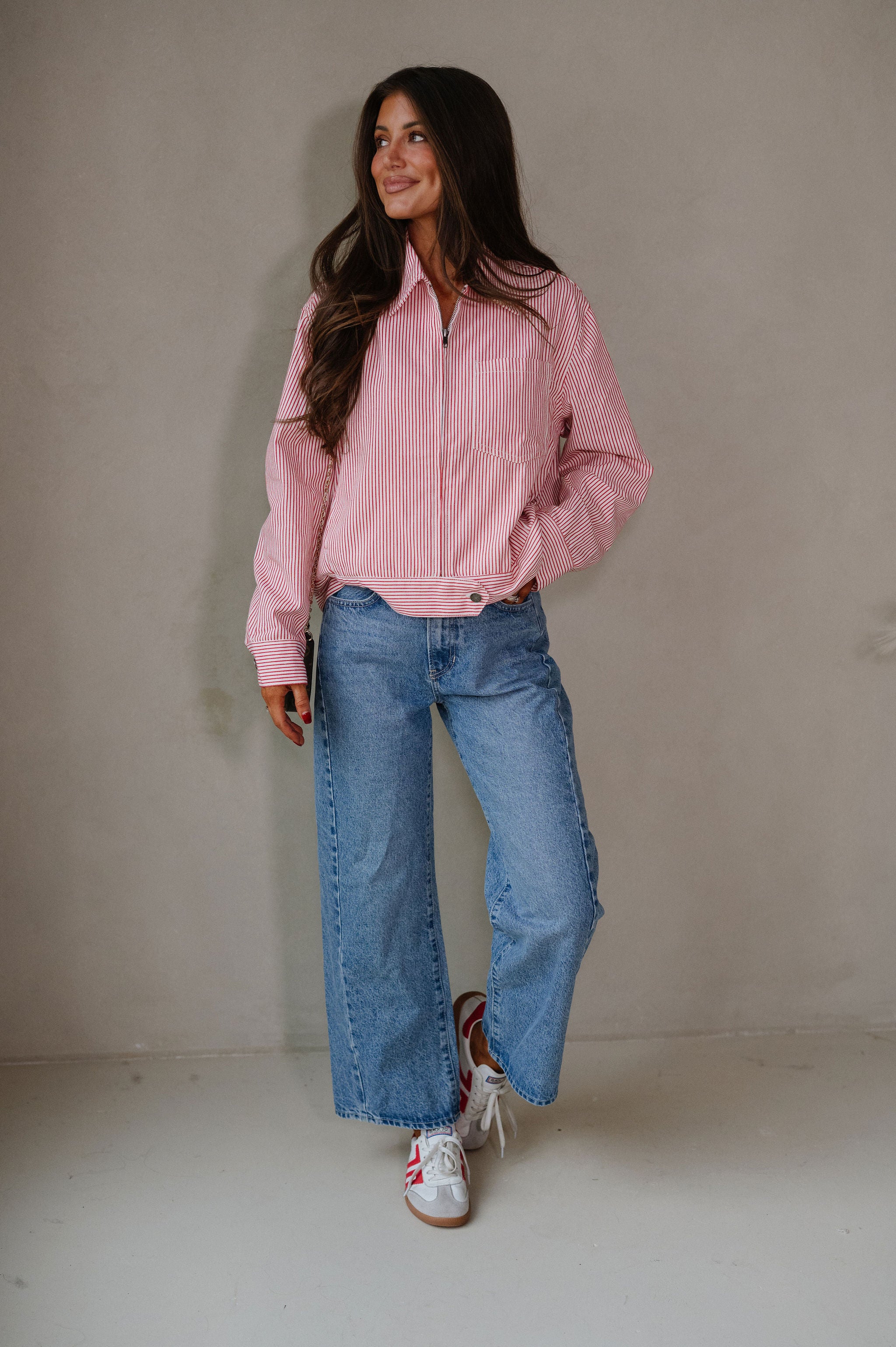 Lake Patch Pocket Jacket-Cherry Red