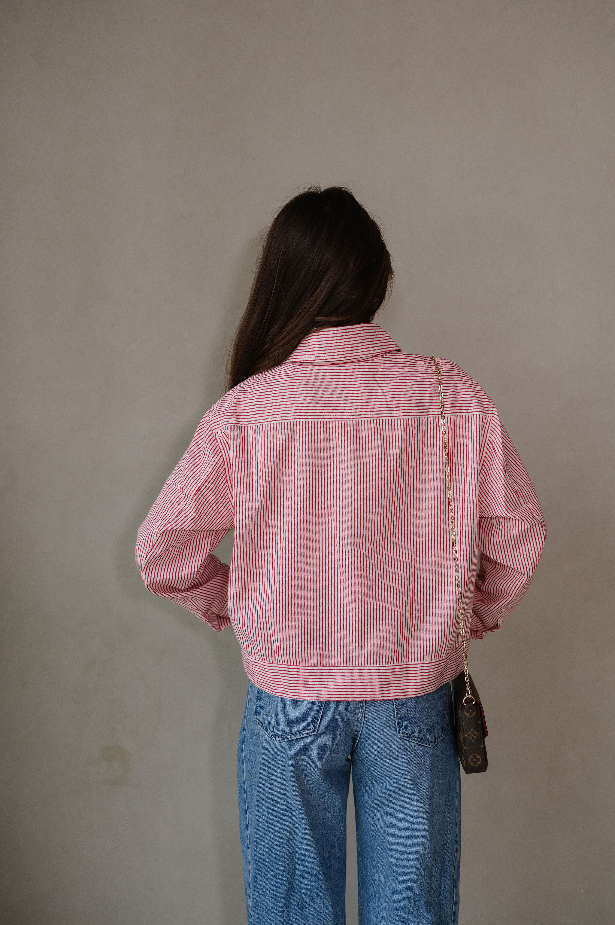Lake Patch Pocket Jacket-Cherry Red