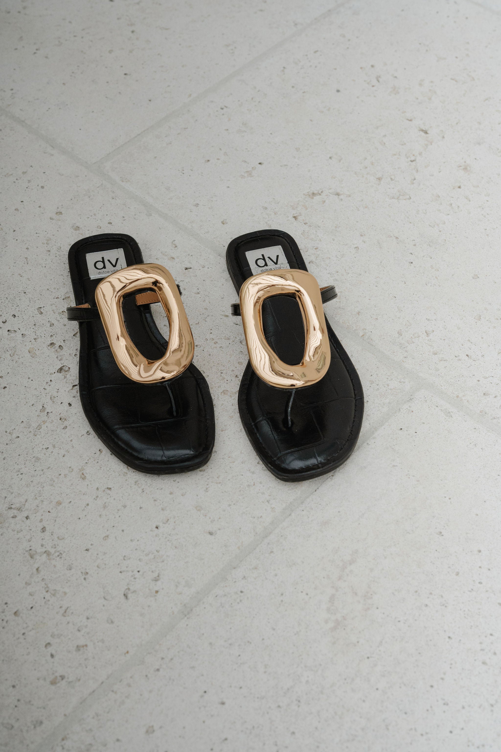 Jameson Sandals-Black Exotic