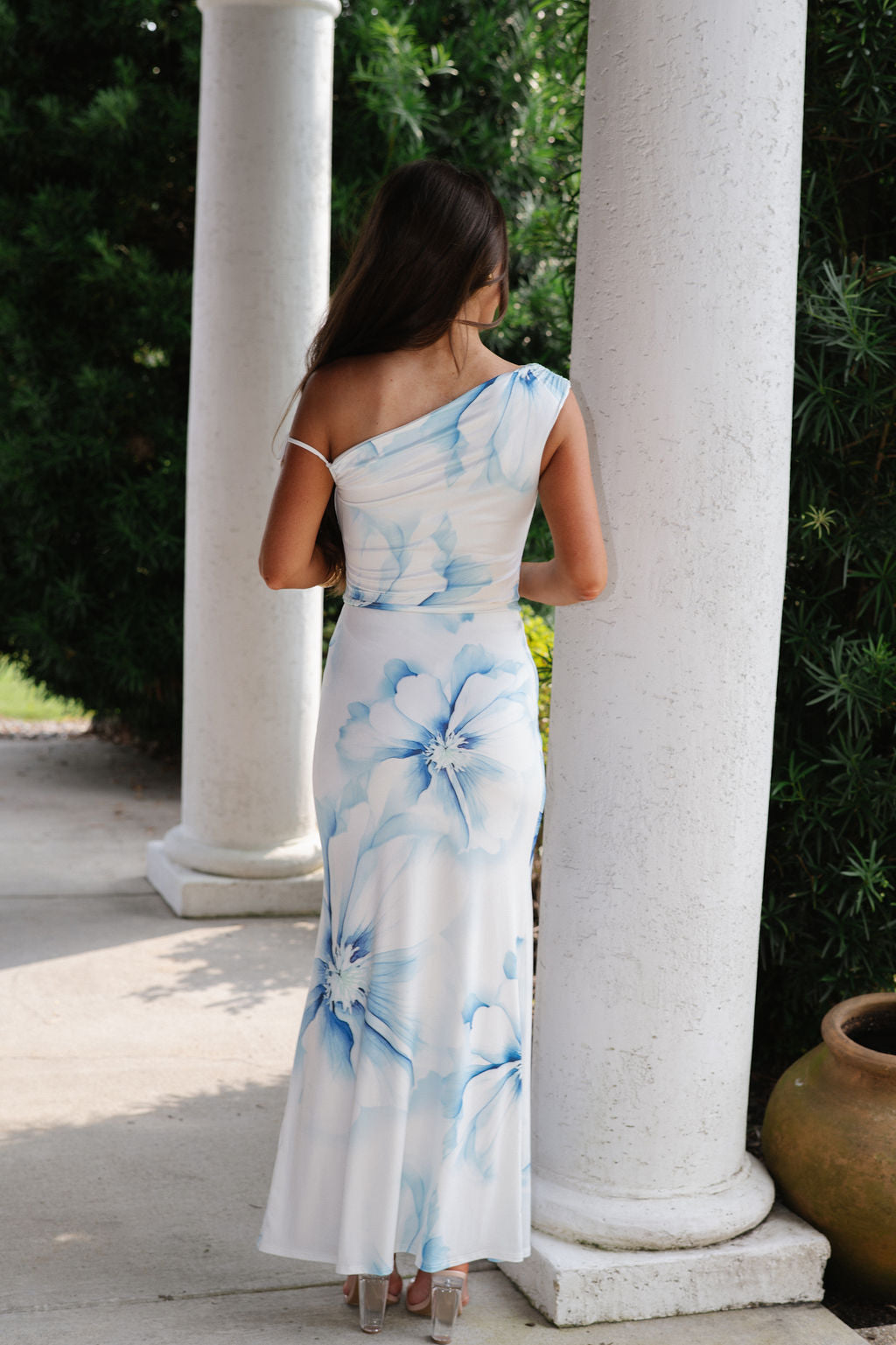 Sara Floral Asymmetrical Set-Ivory