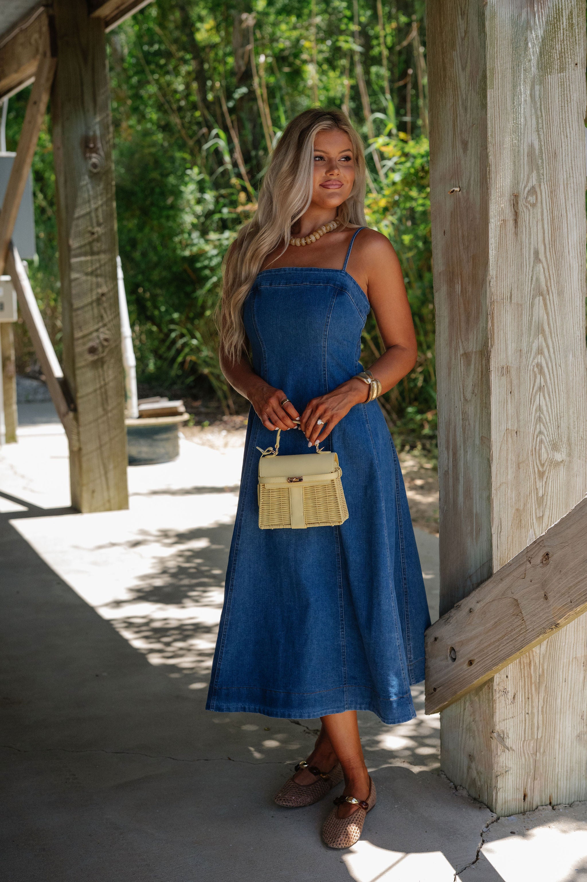 Maddie Denim Midi Dress