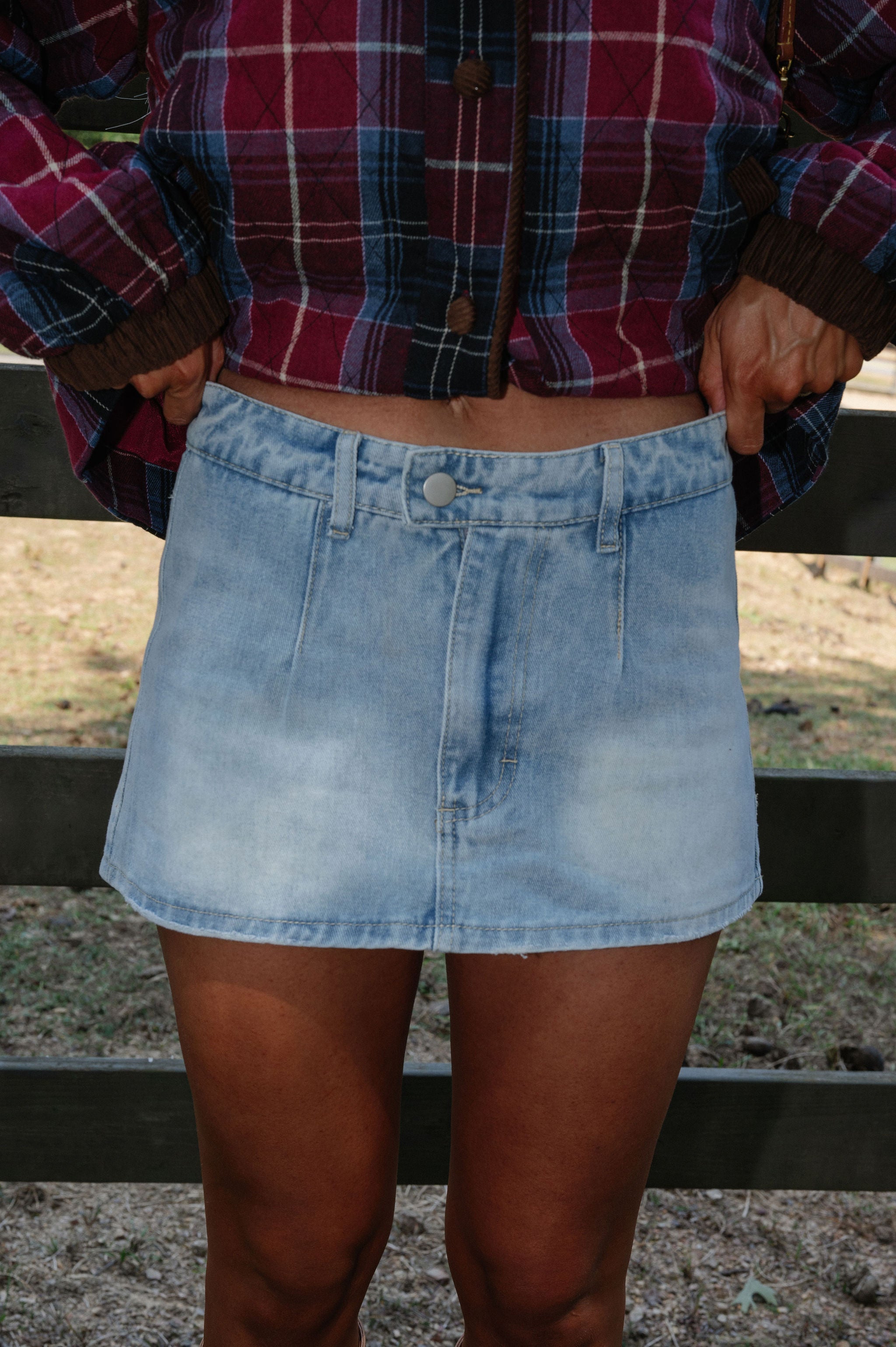 Gordie Skort-Medium Wash