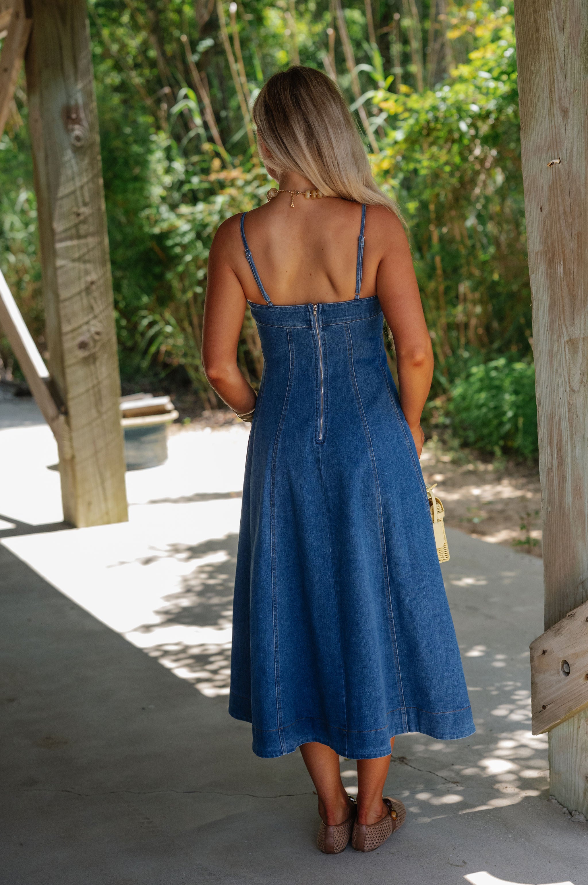 Maddie Denim Midi Dress