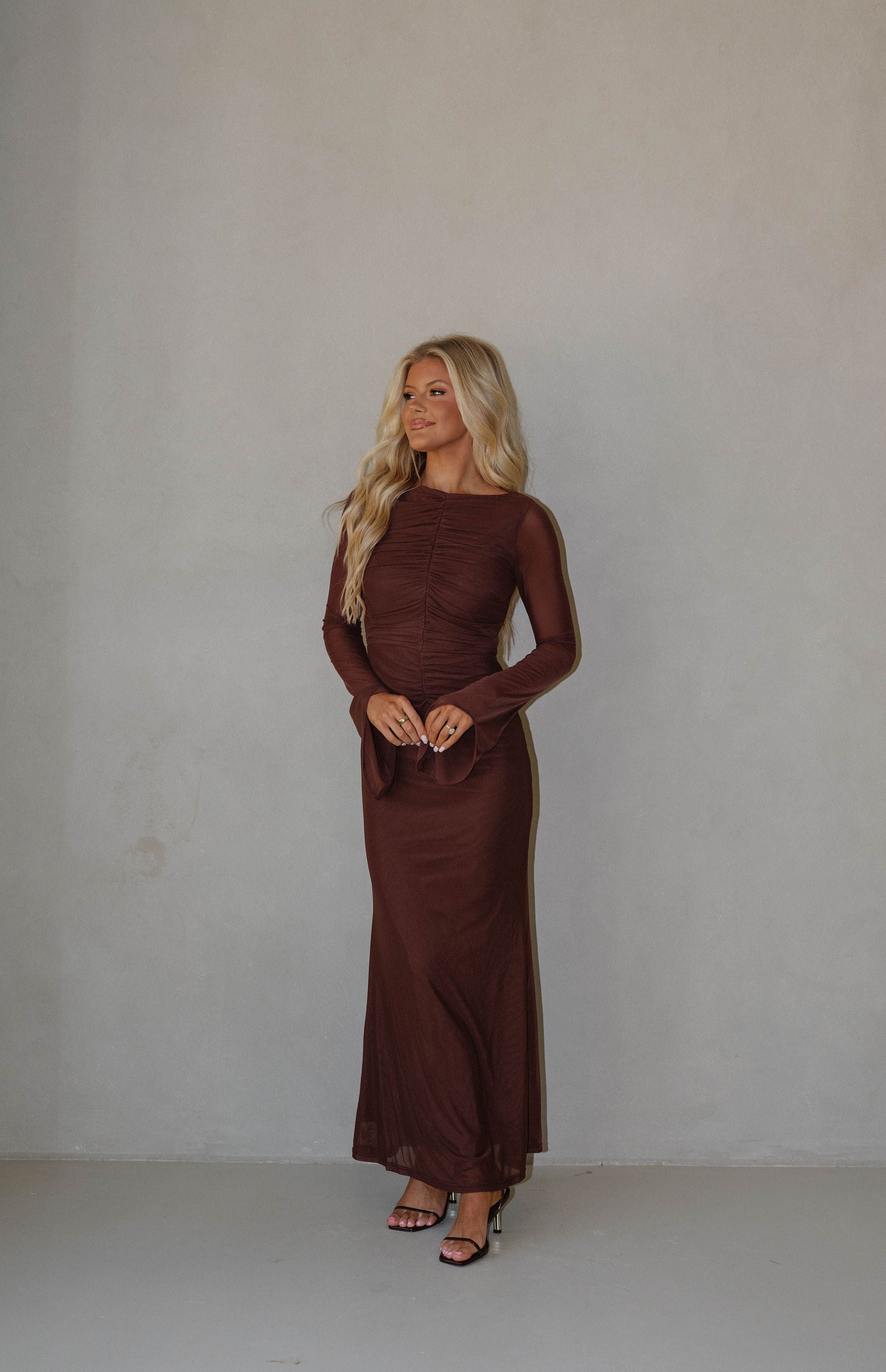 Booker Maxi Dress-Chocolate