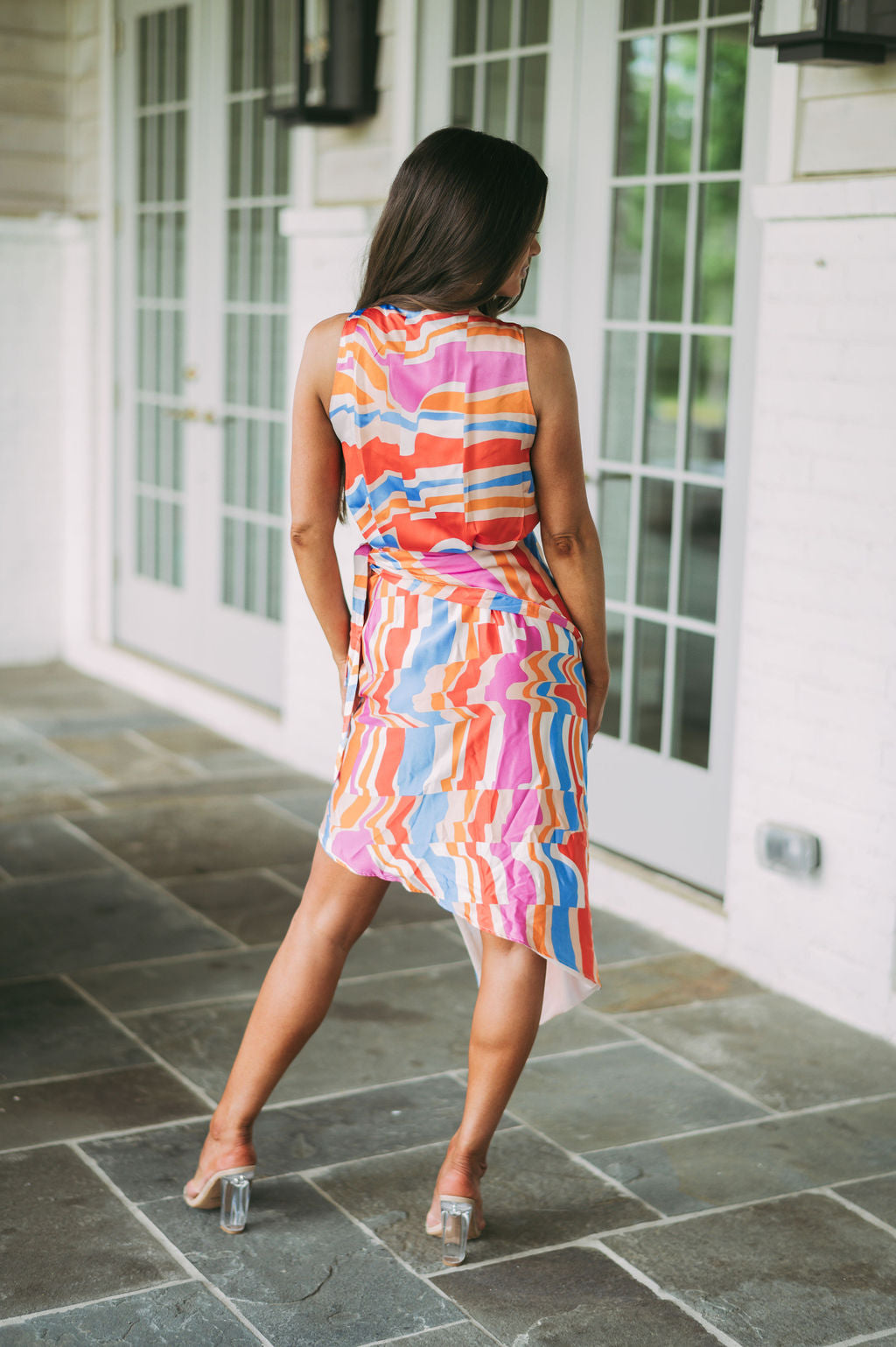 Vibrant Printed Wrap Dress
