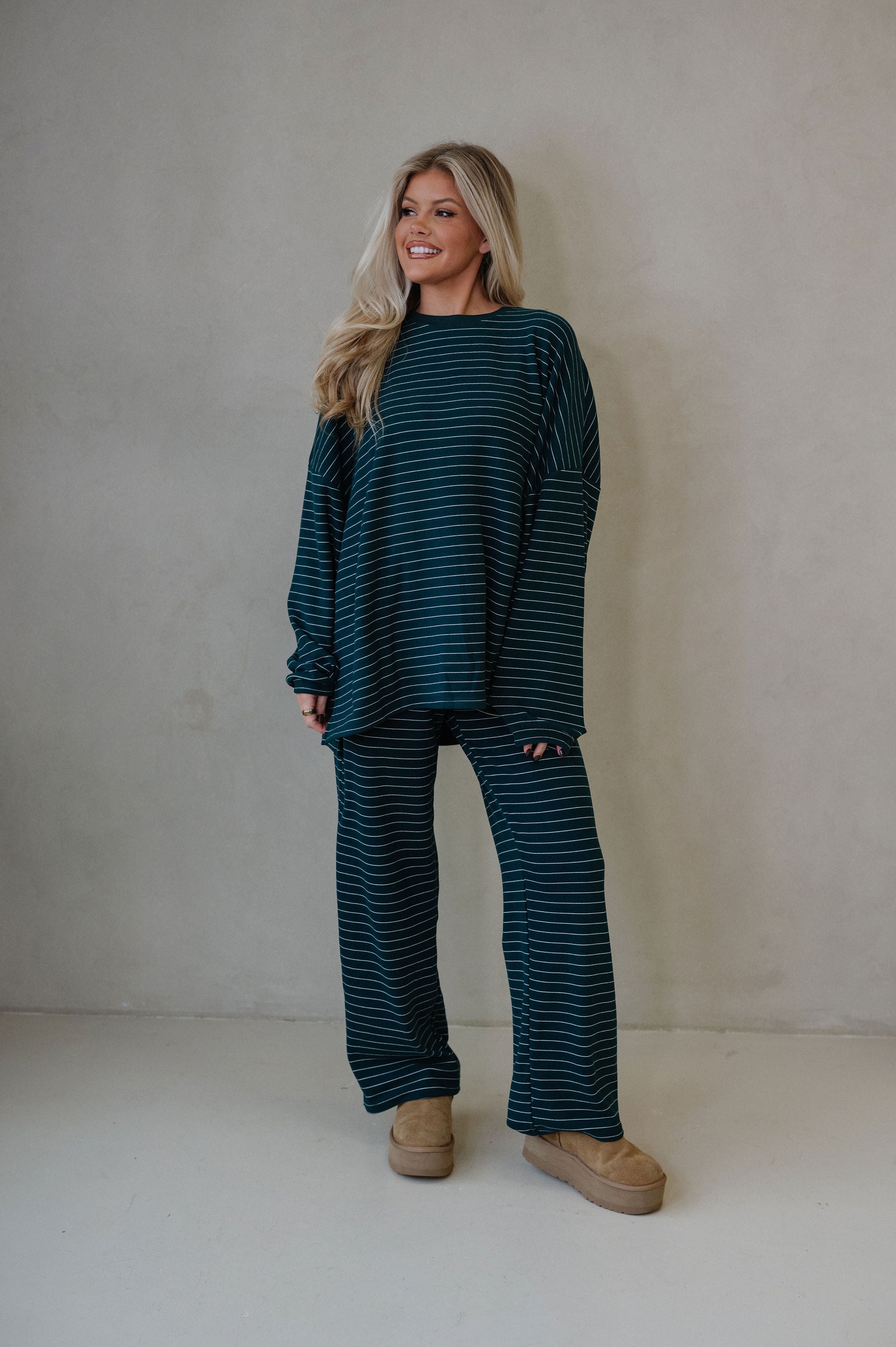 Laurel Striped Top-Green