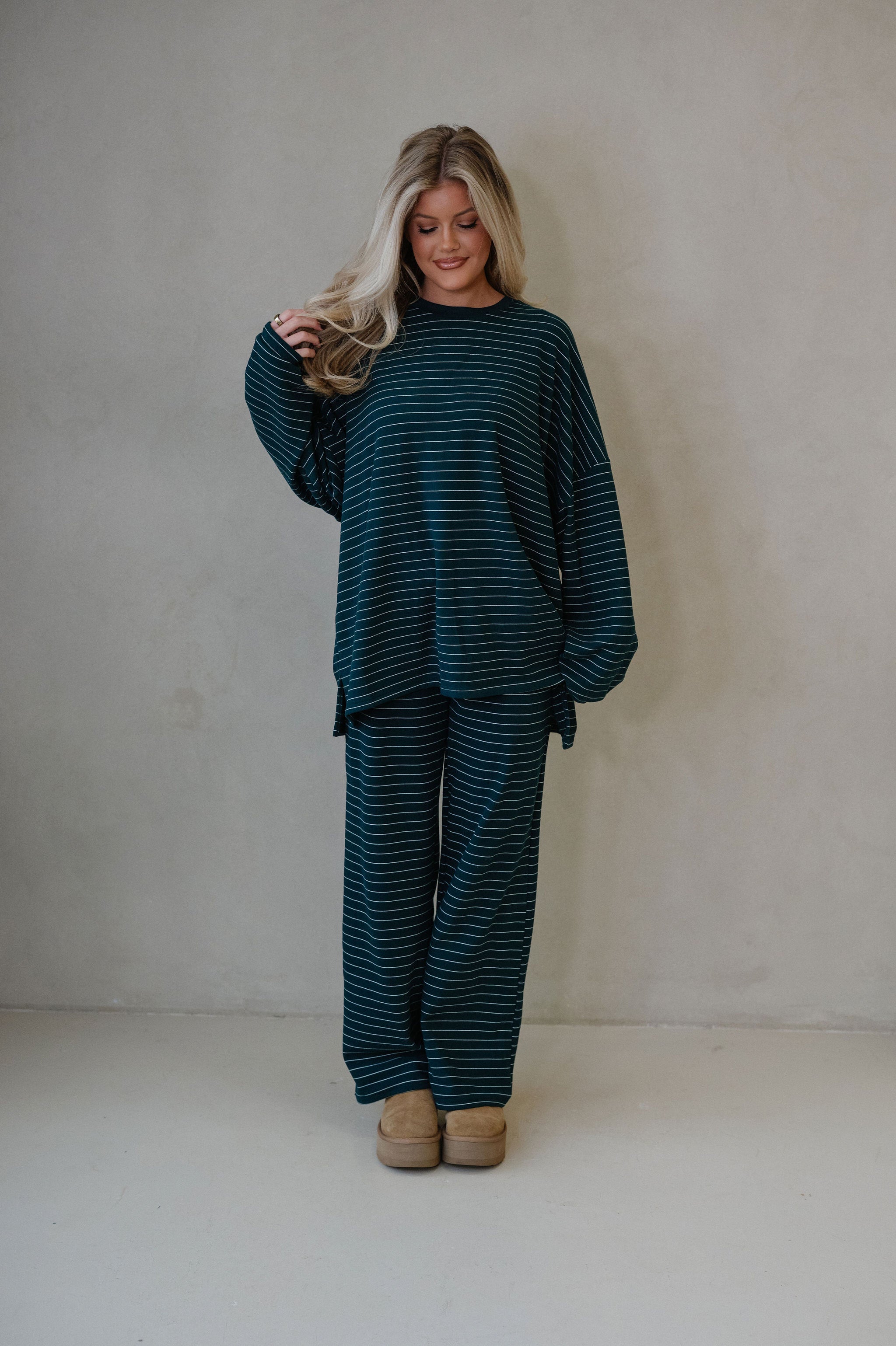 Laurel Striped Top-Green