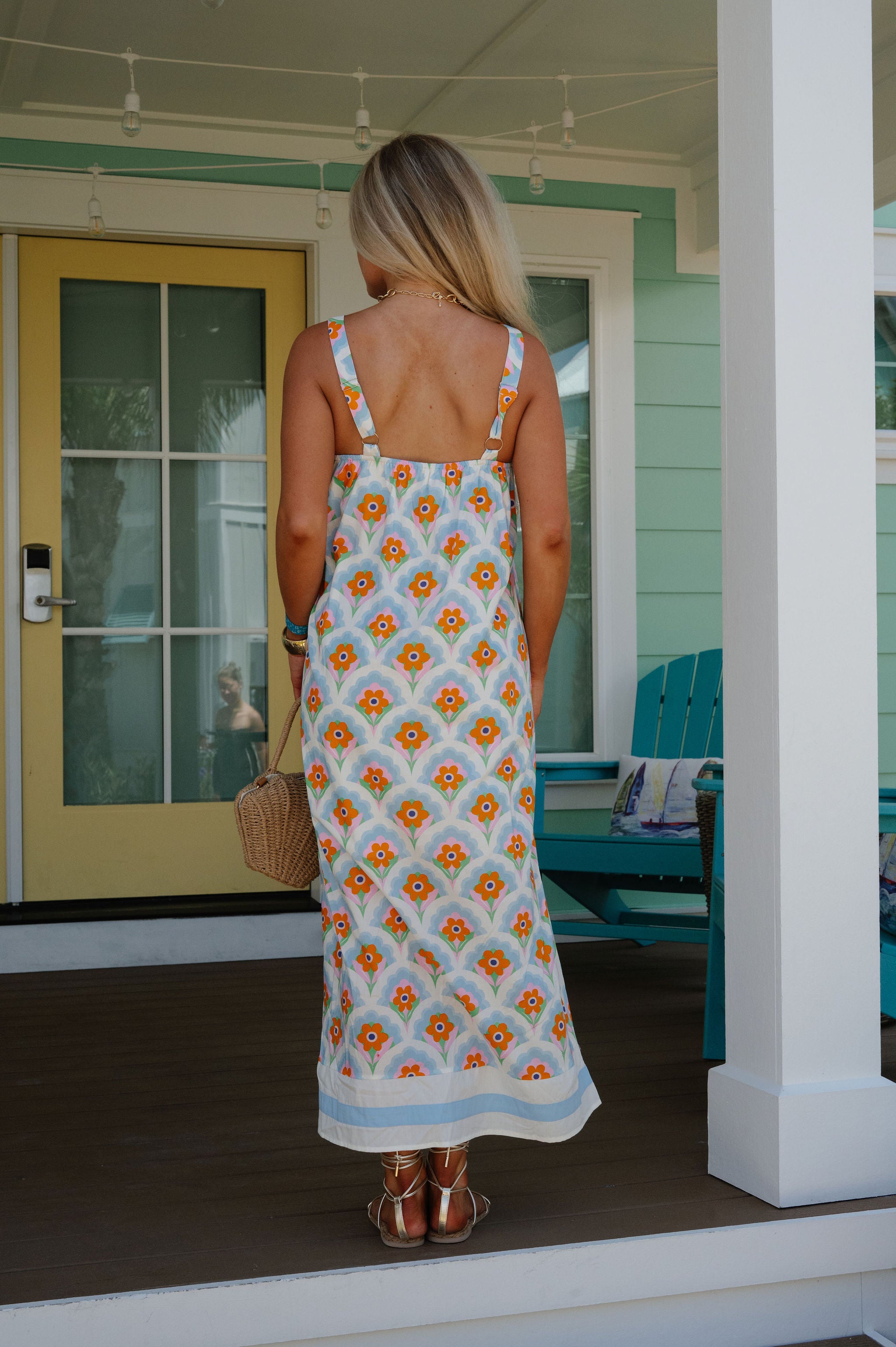 Daisy Midi Dress-Blue