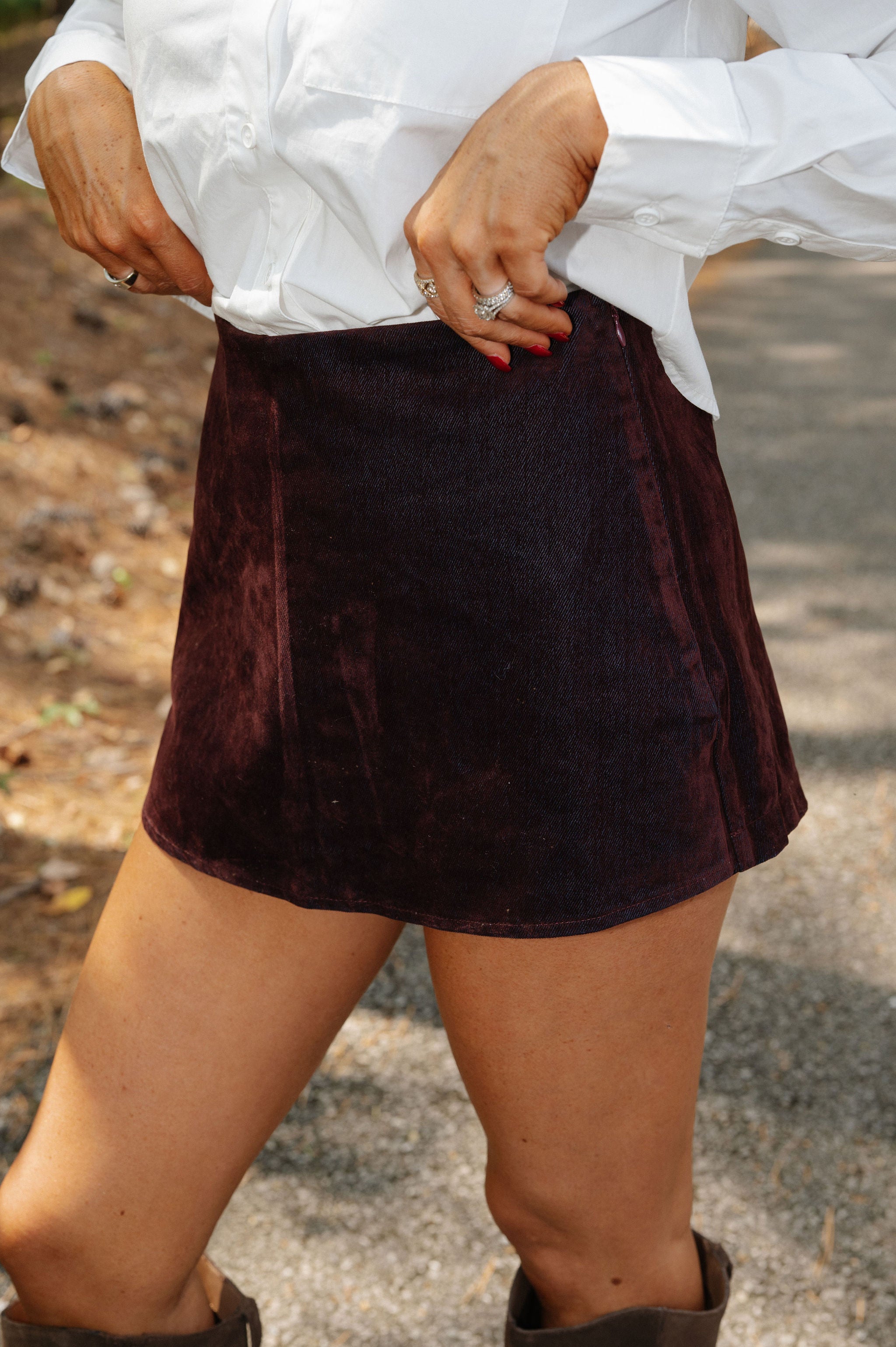 Rylee Mini Skort-Wine