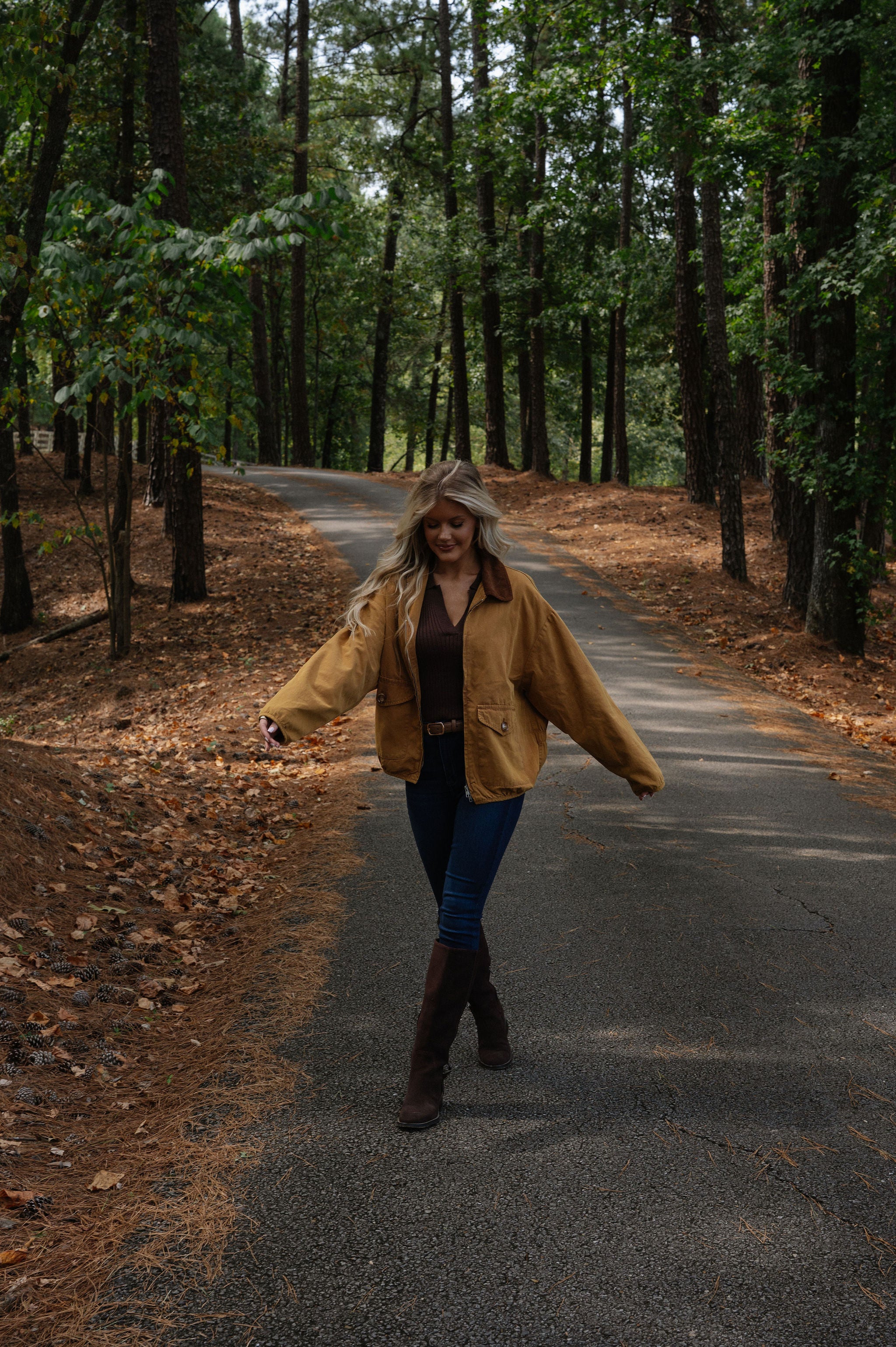 Collared Barn Jacket- Camel/Brown