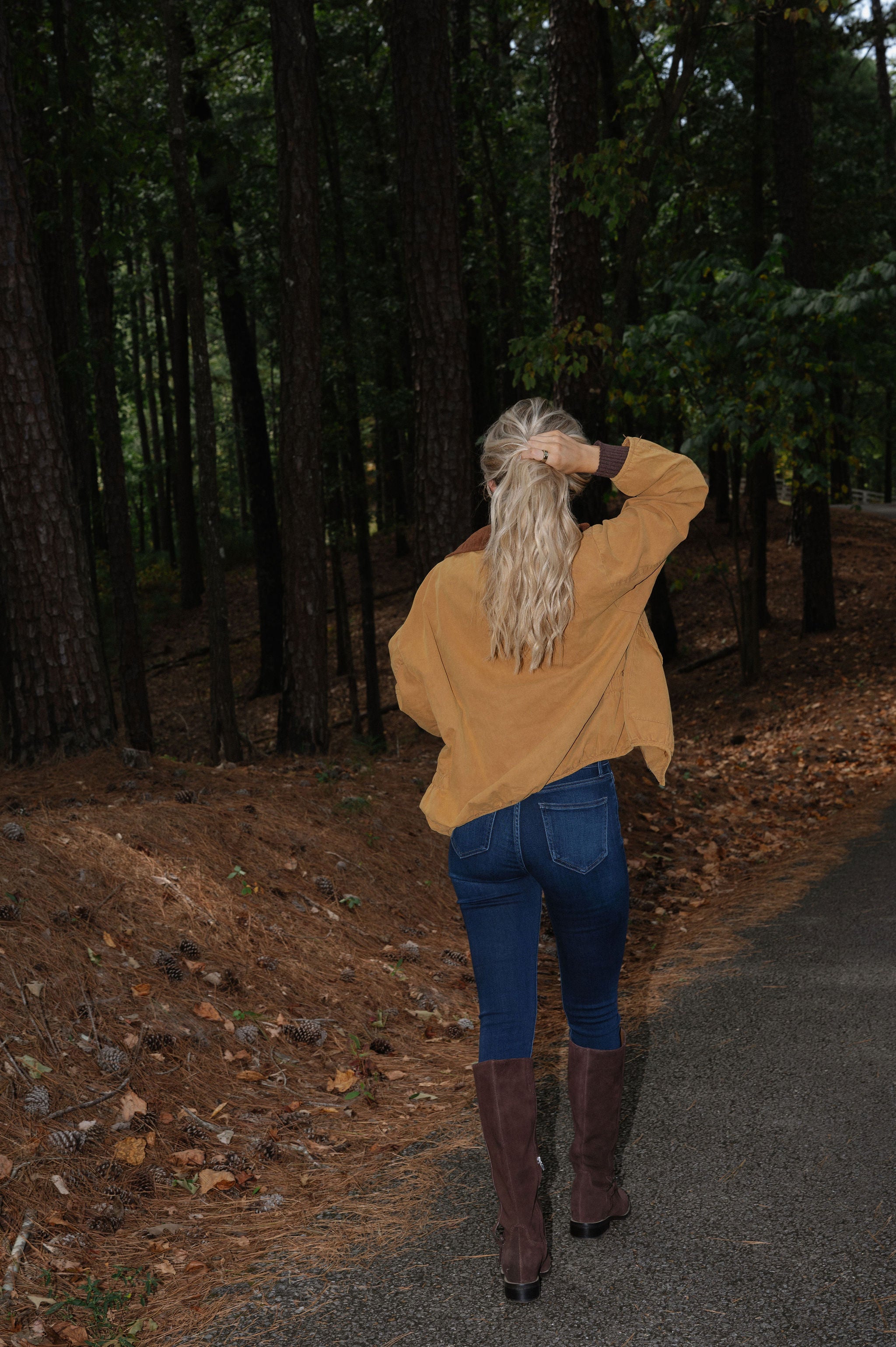Collared Barn Jacket- Camel/Brown