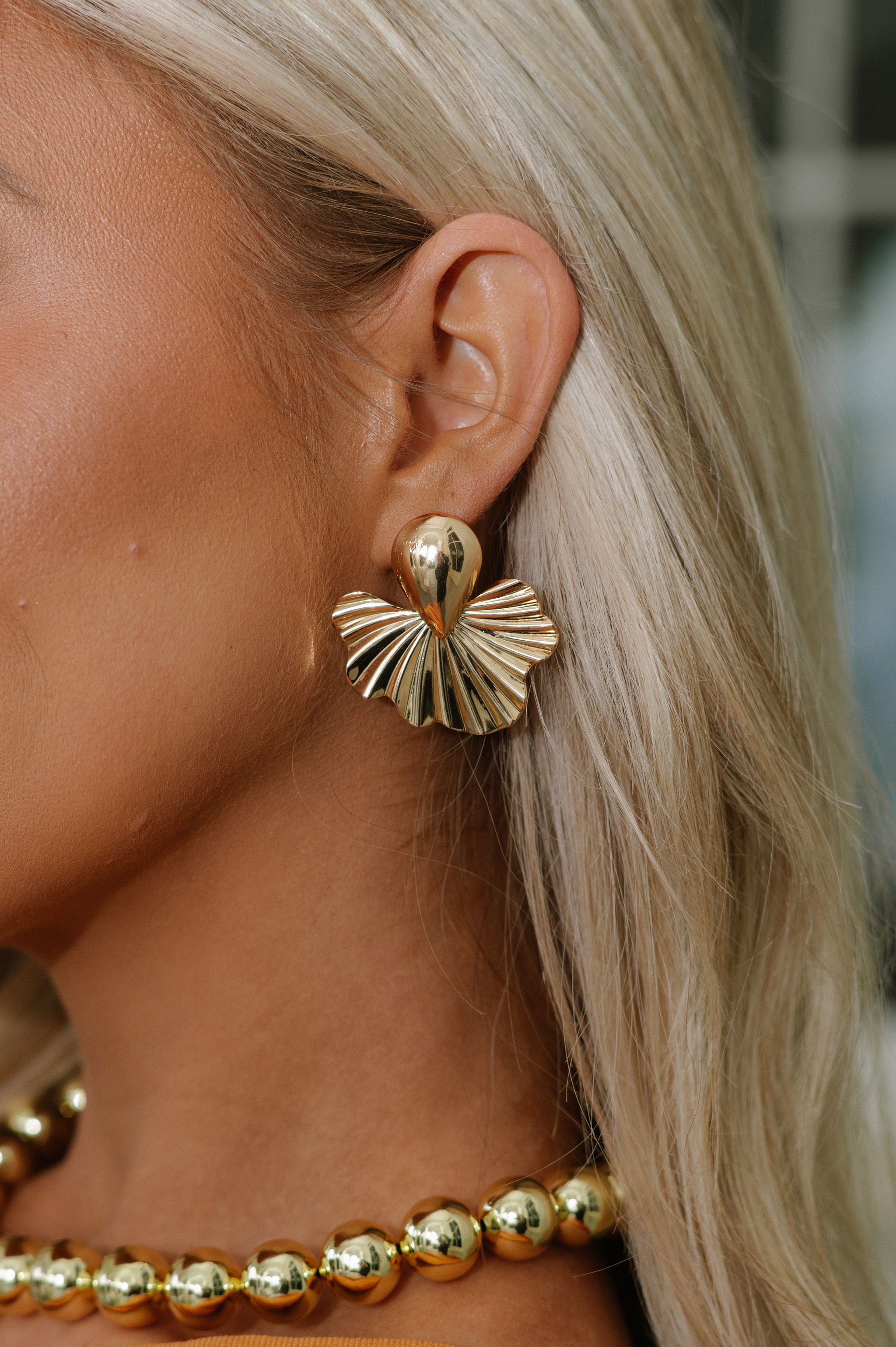 Teardrop Fan Earring