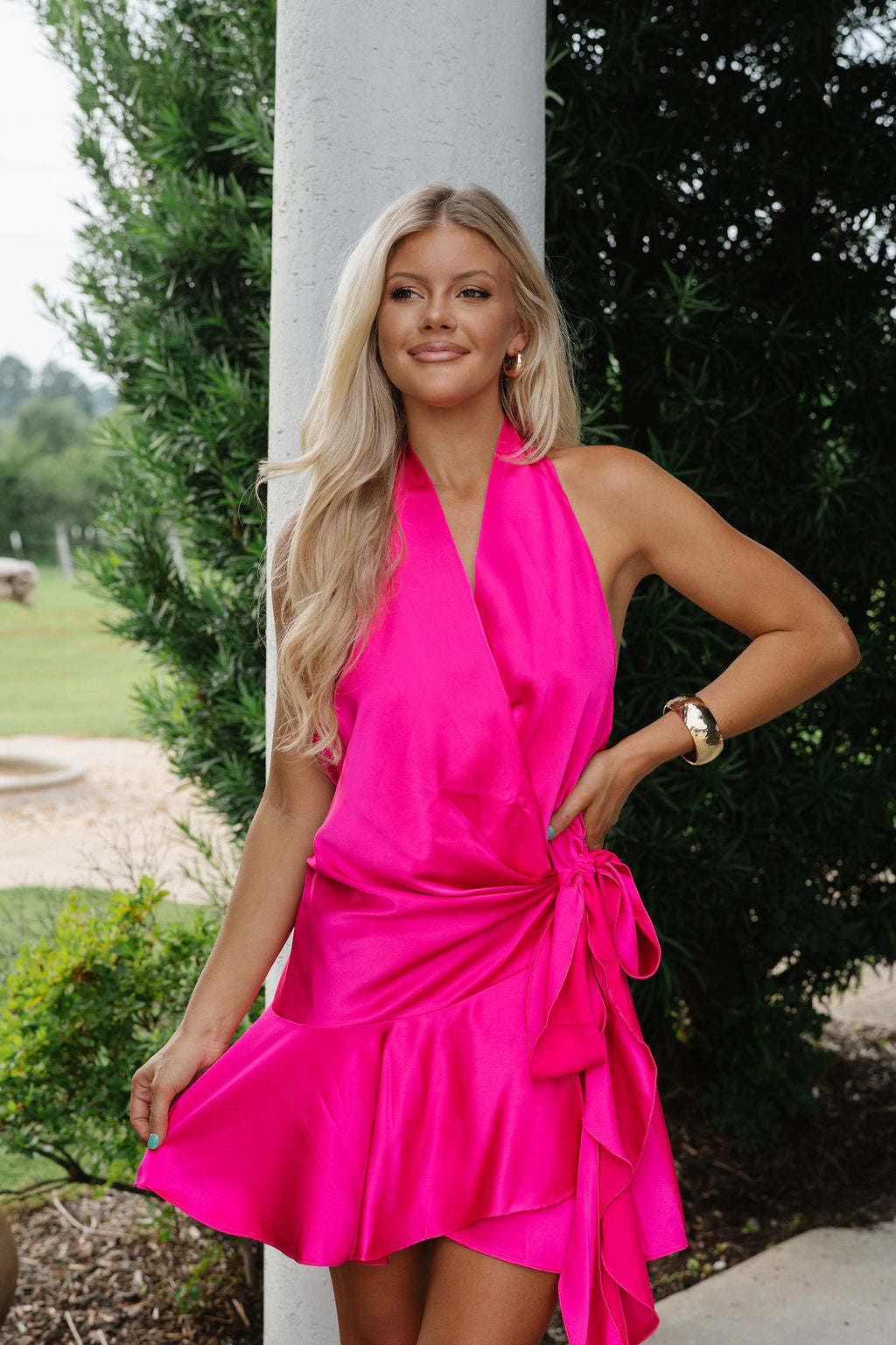 Brooke Mini Dress- Fuchsia