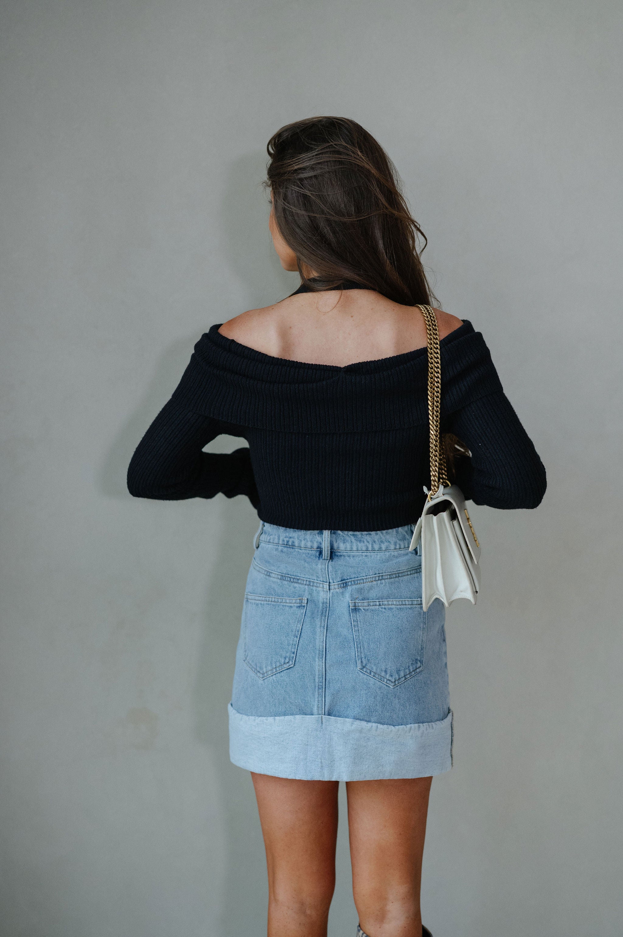 Myra Sweater Top-Black