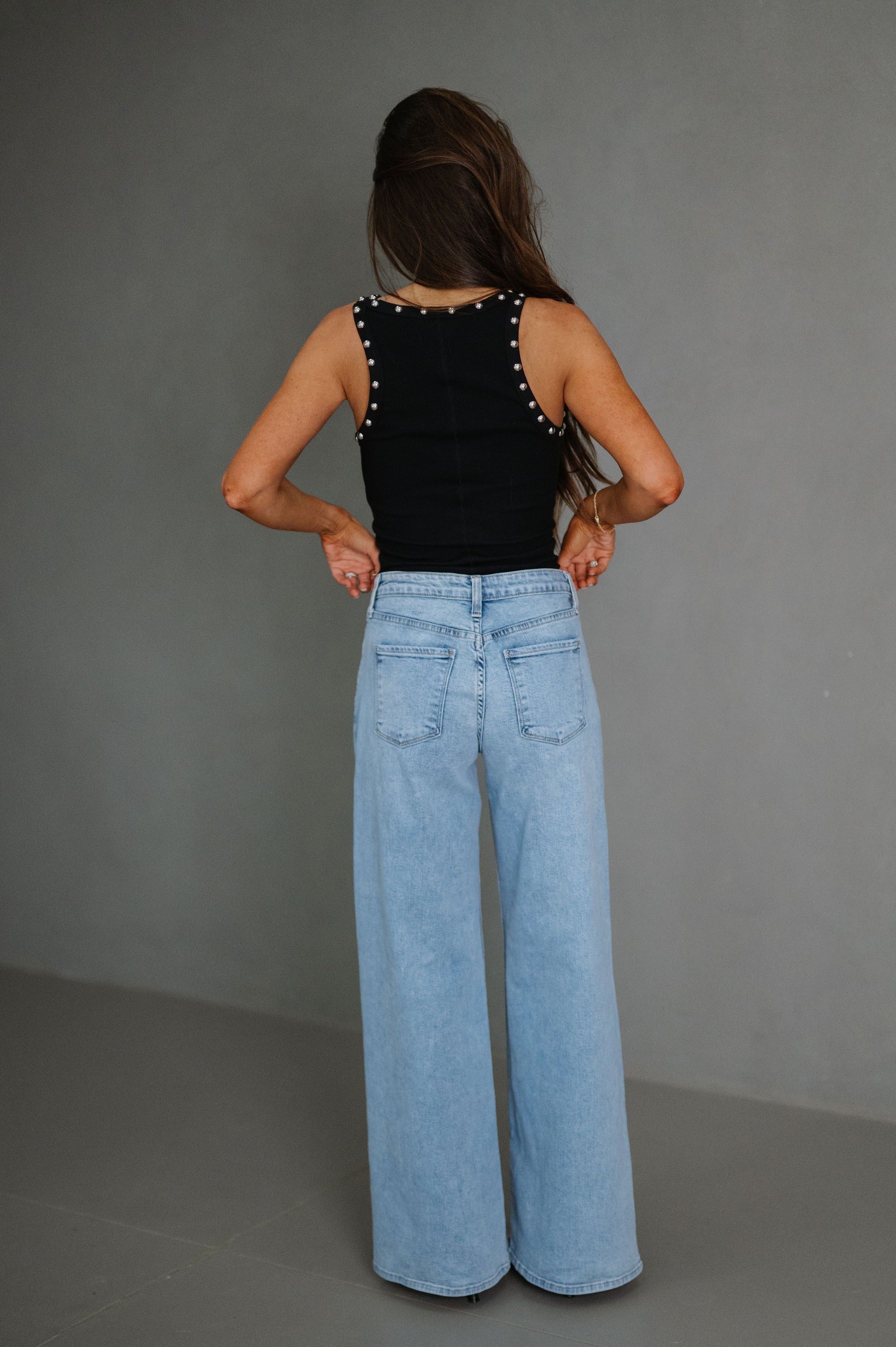Lillian Wide Leg Jeans-Medium Denim