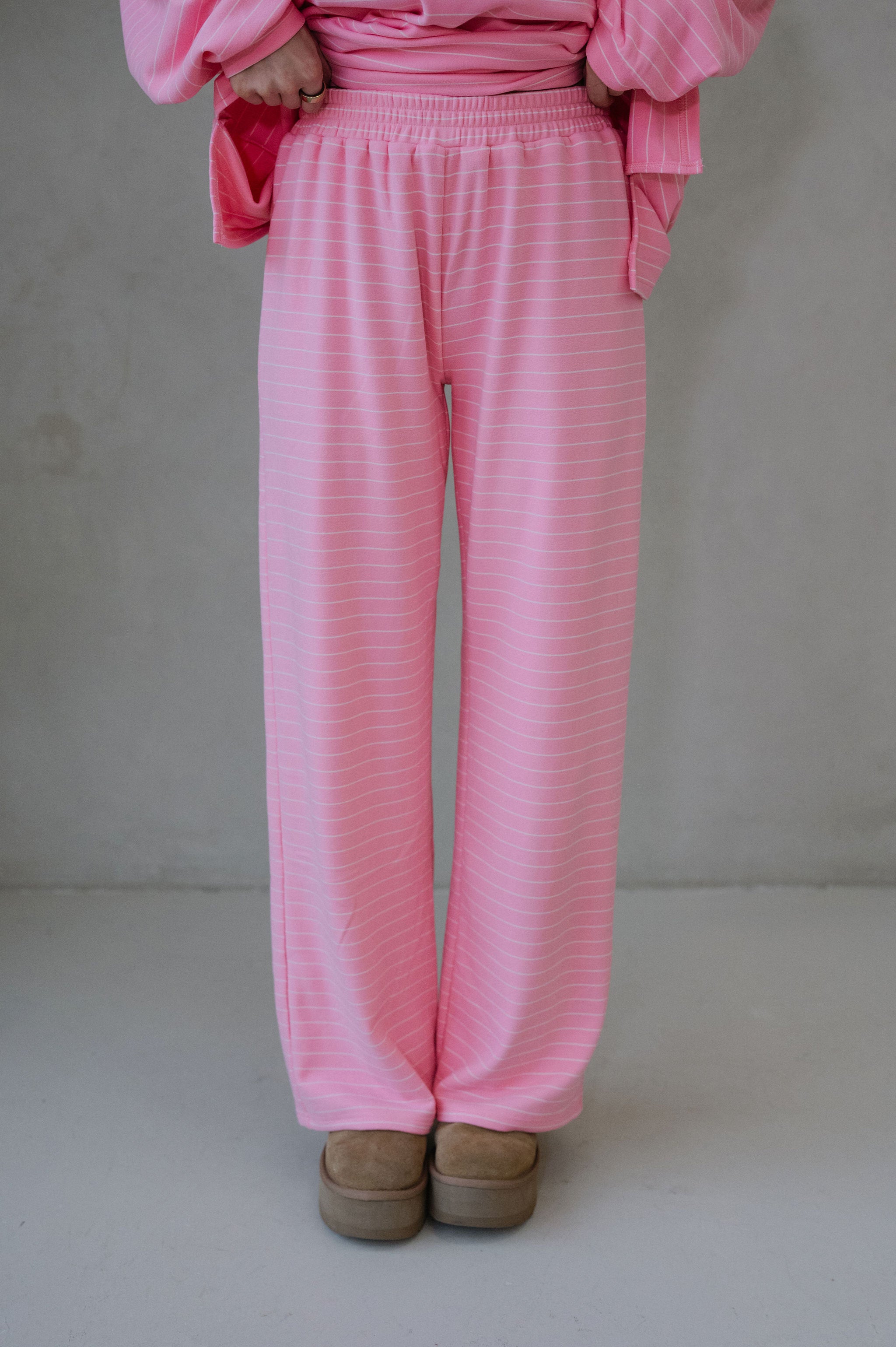 Hattie Striped Pants-Pink