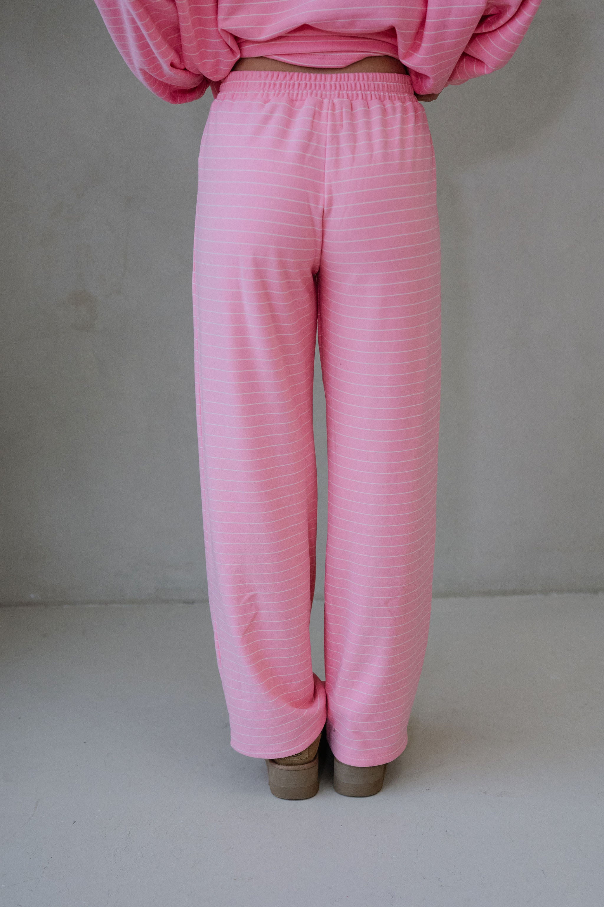 Hattie Striped Pants-Pink