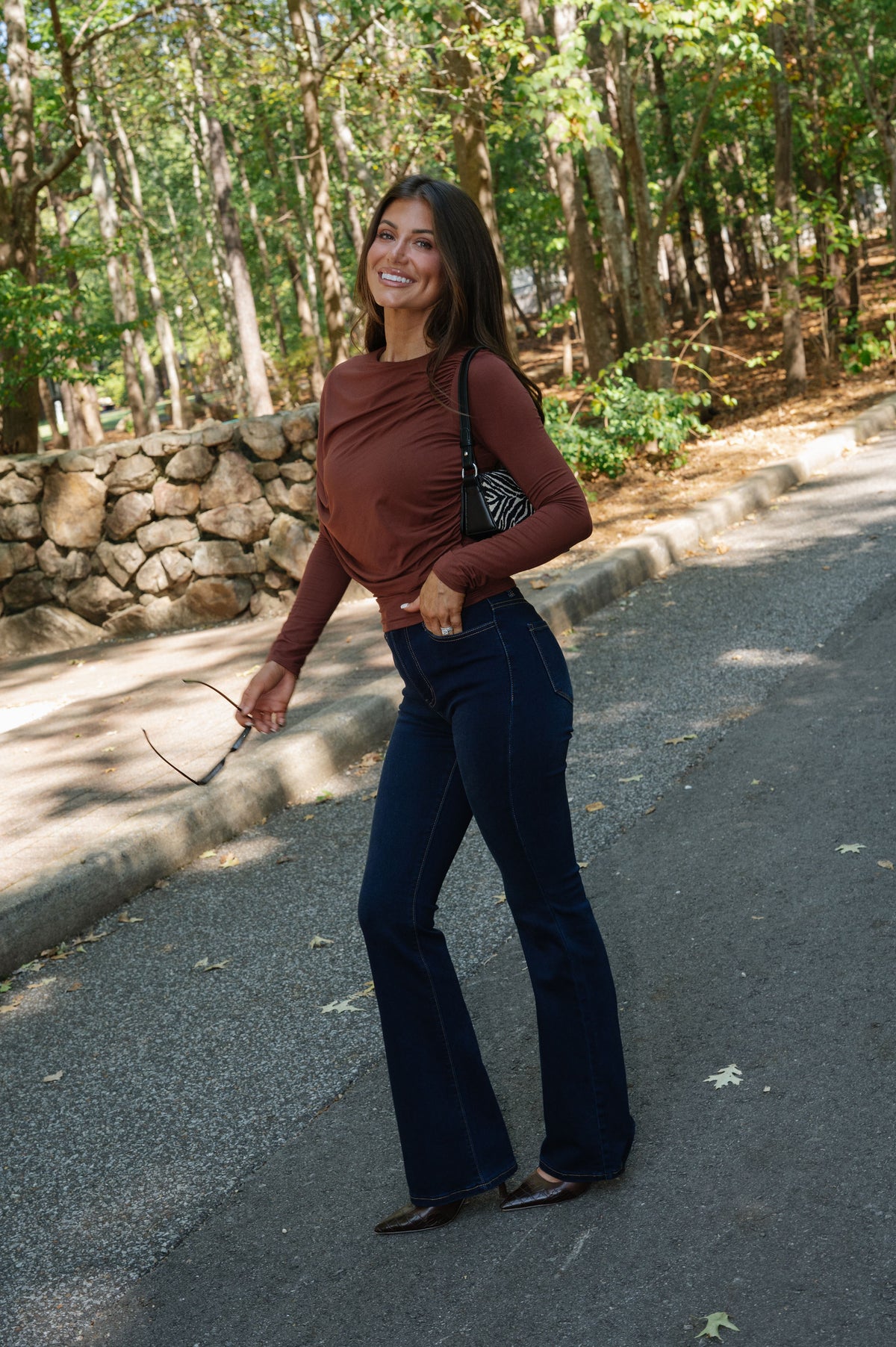 Grayson Cape Top-Brown