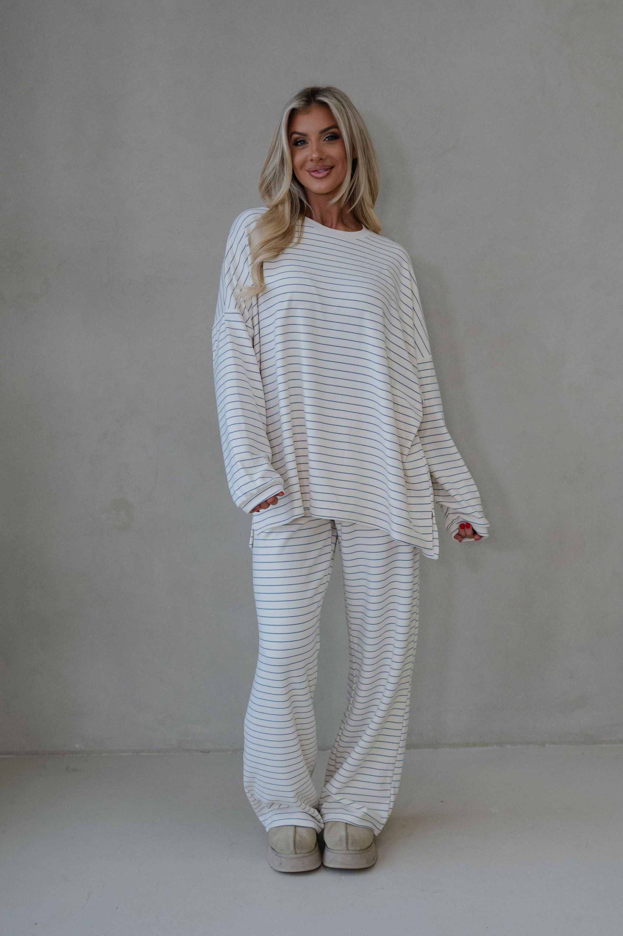 Laurel Striped Top-Ivory