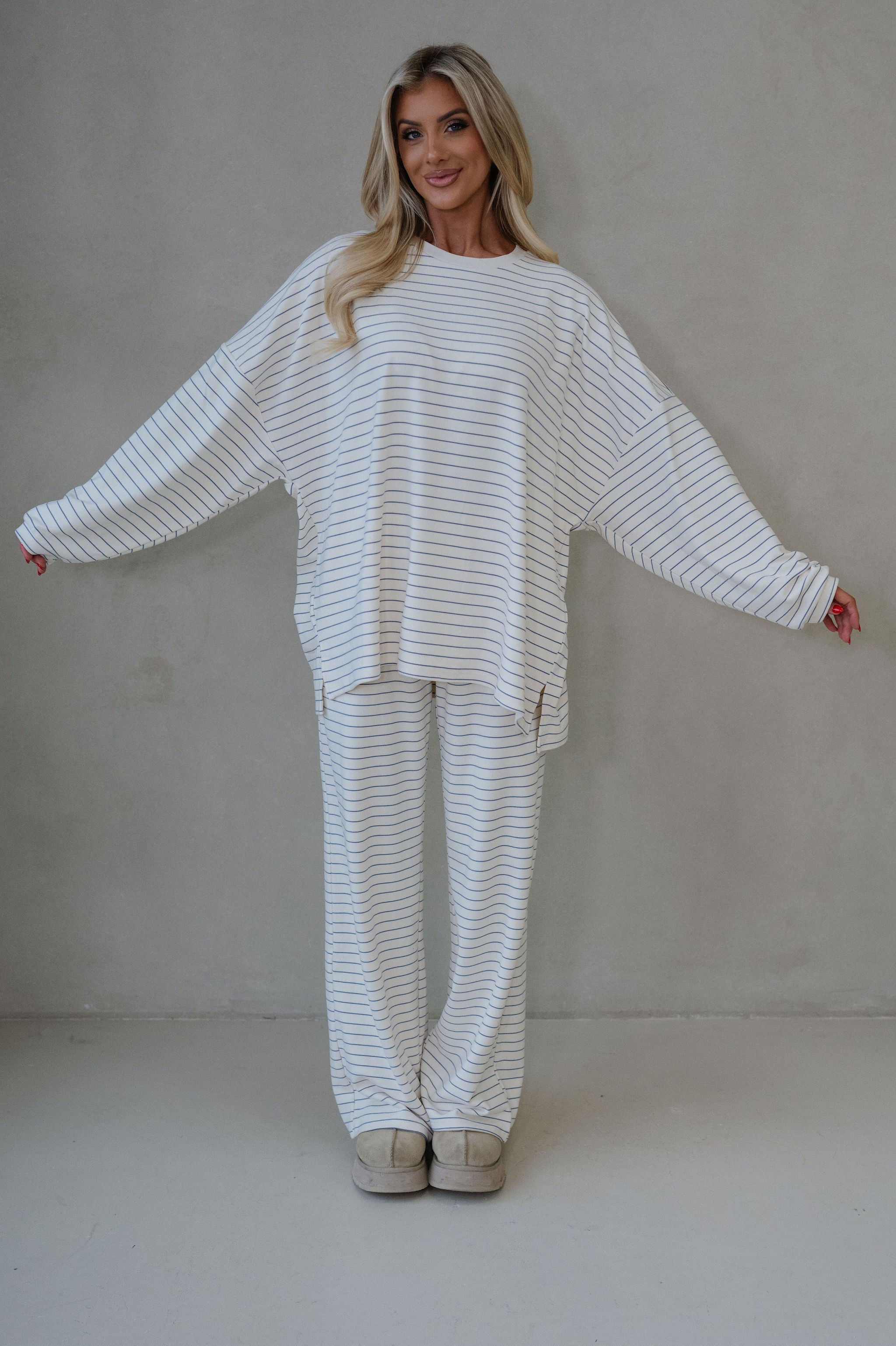 Laurel Striped Top-Ivory
