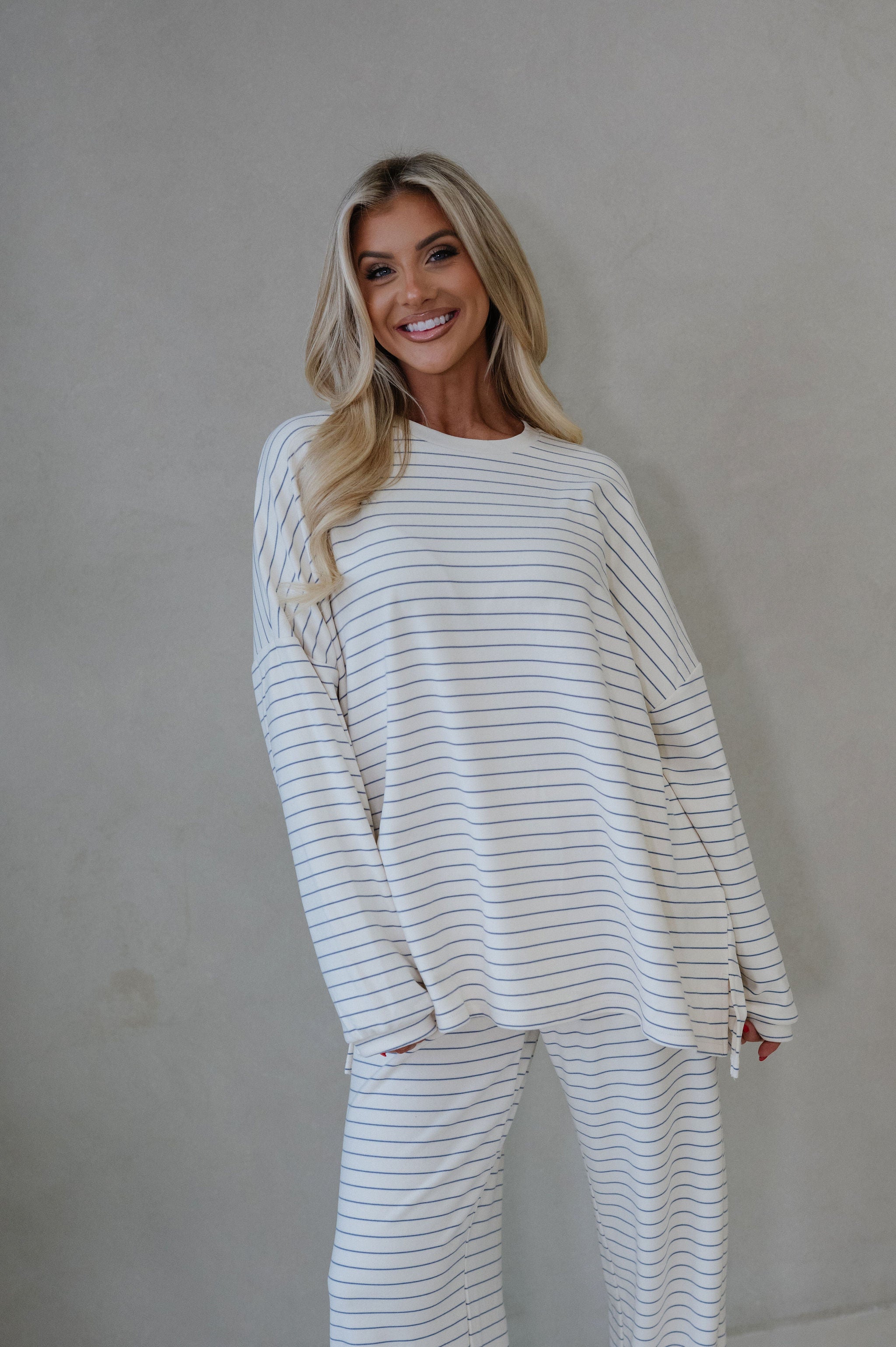 Laurel Striped Top-Ivory