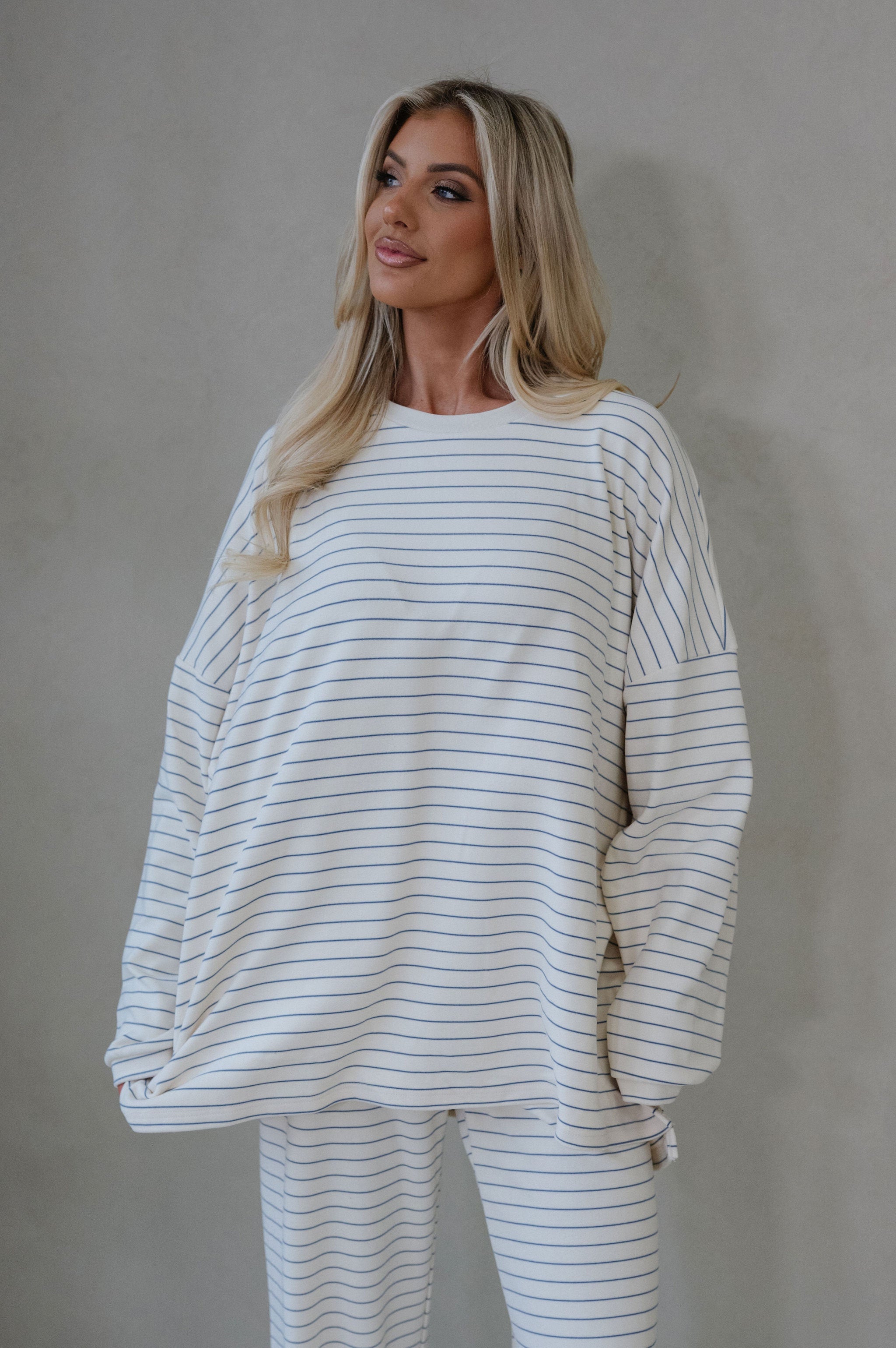 Laurel Striped Top-Ivory