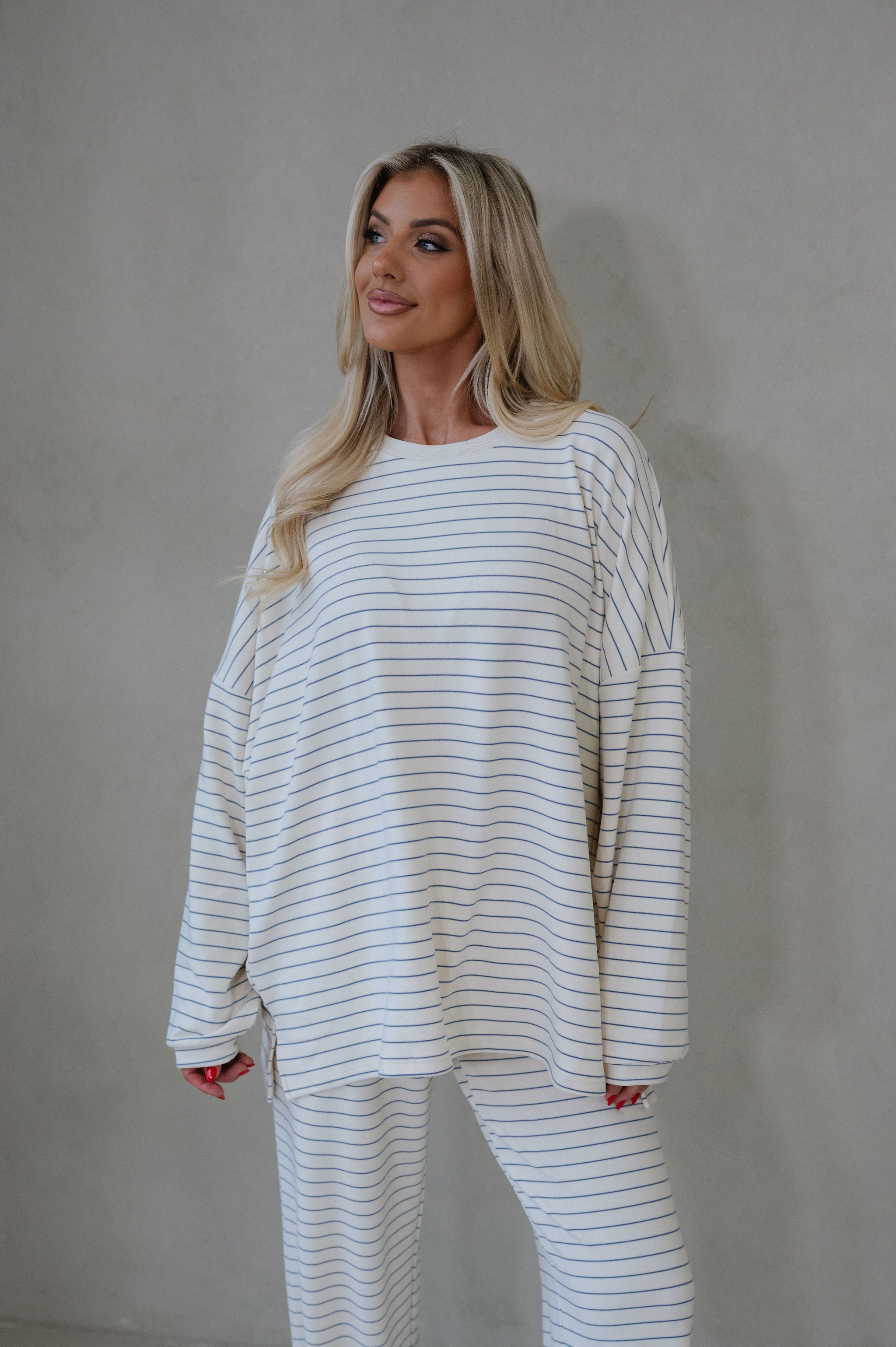 Laurel Striped Top-Ivory