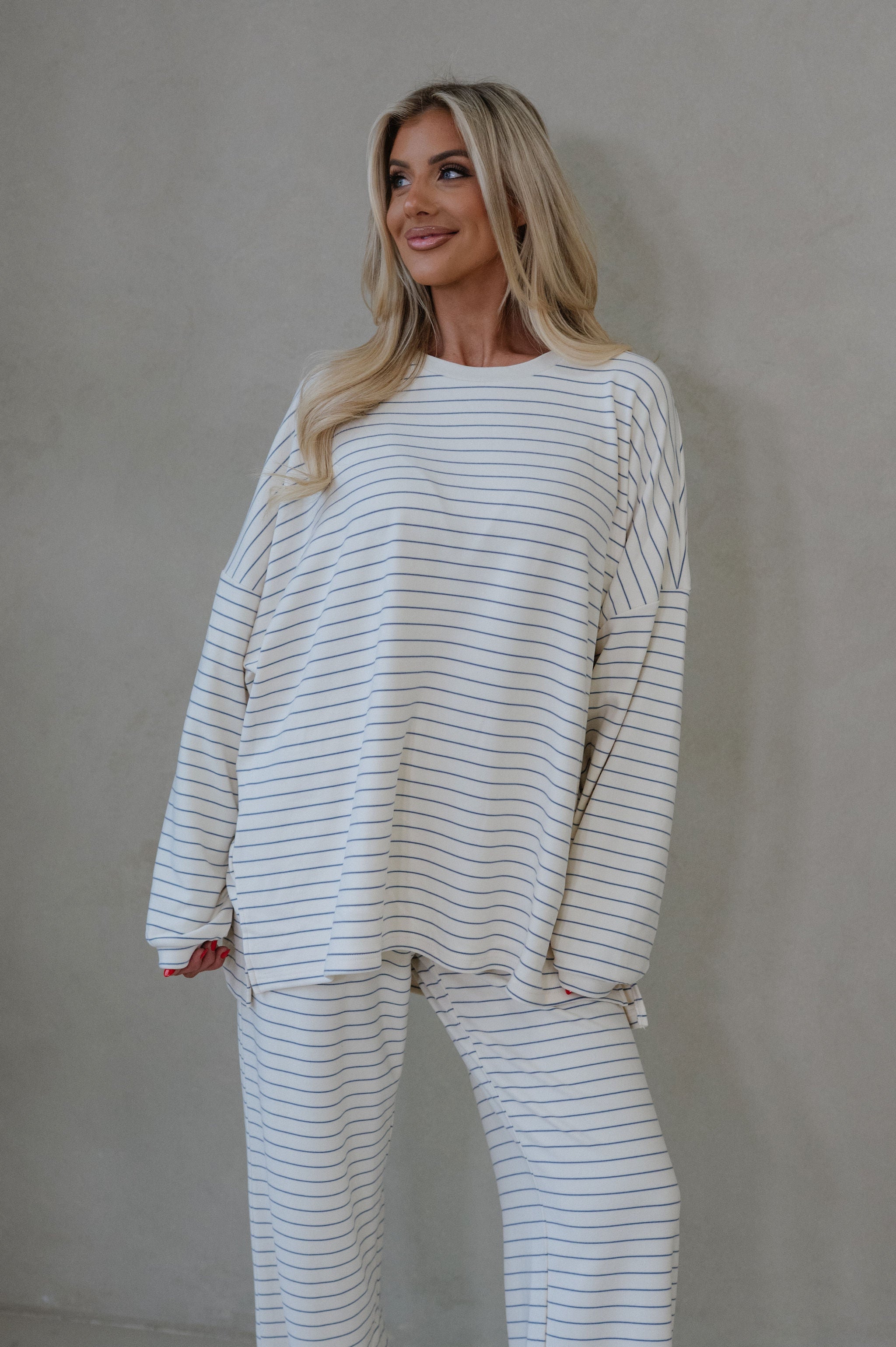Laurel Striped Top-Ivory