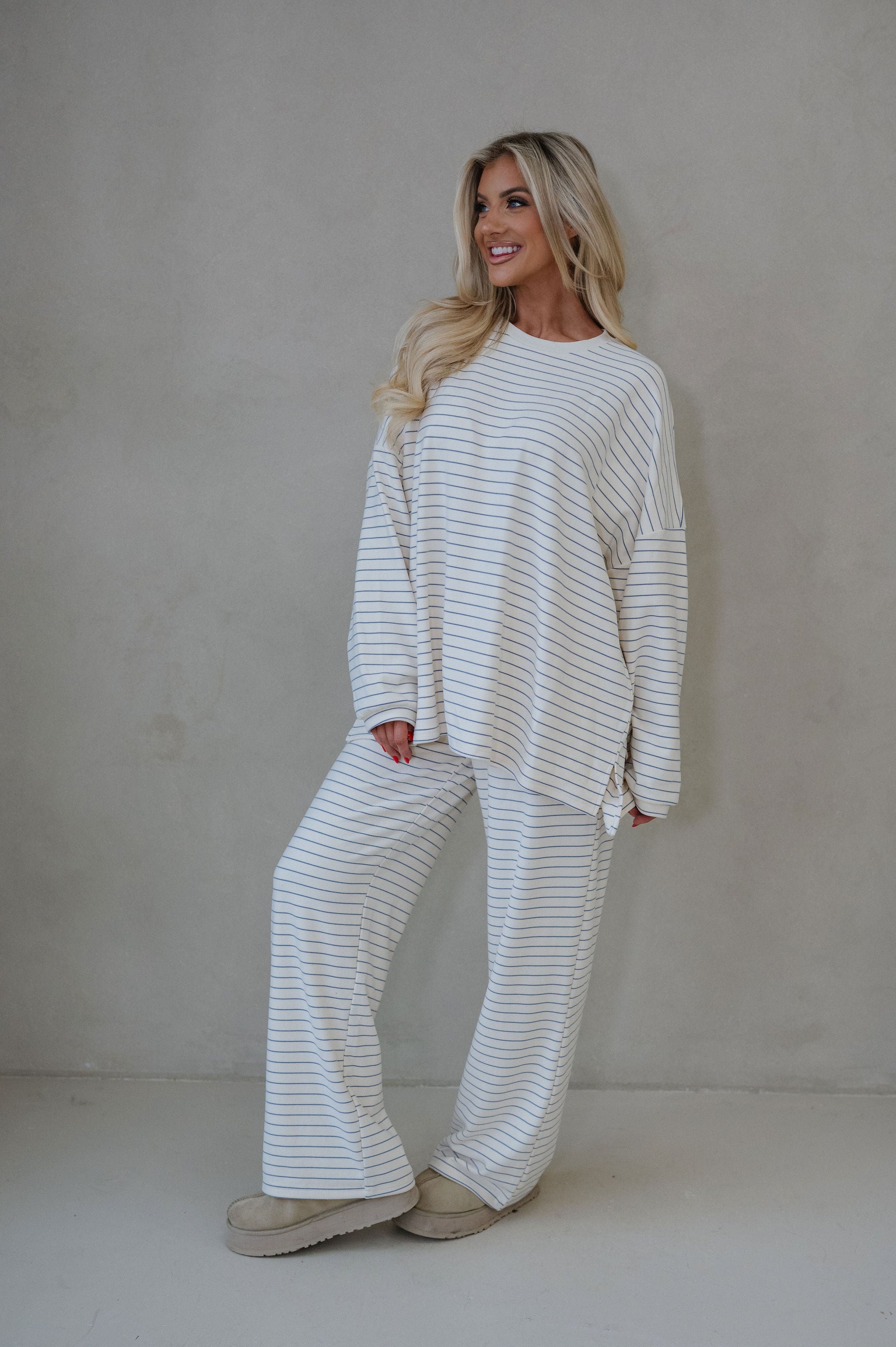 Laurel Striped Top-Ivory