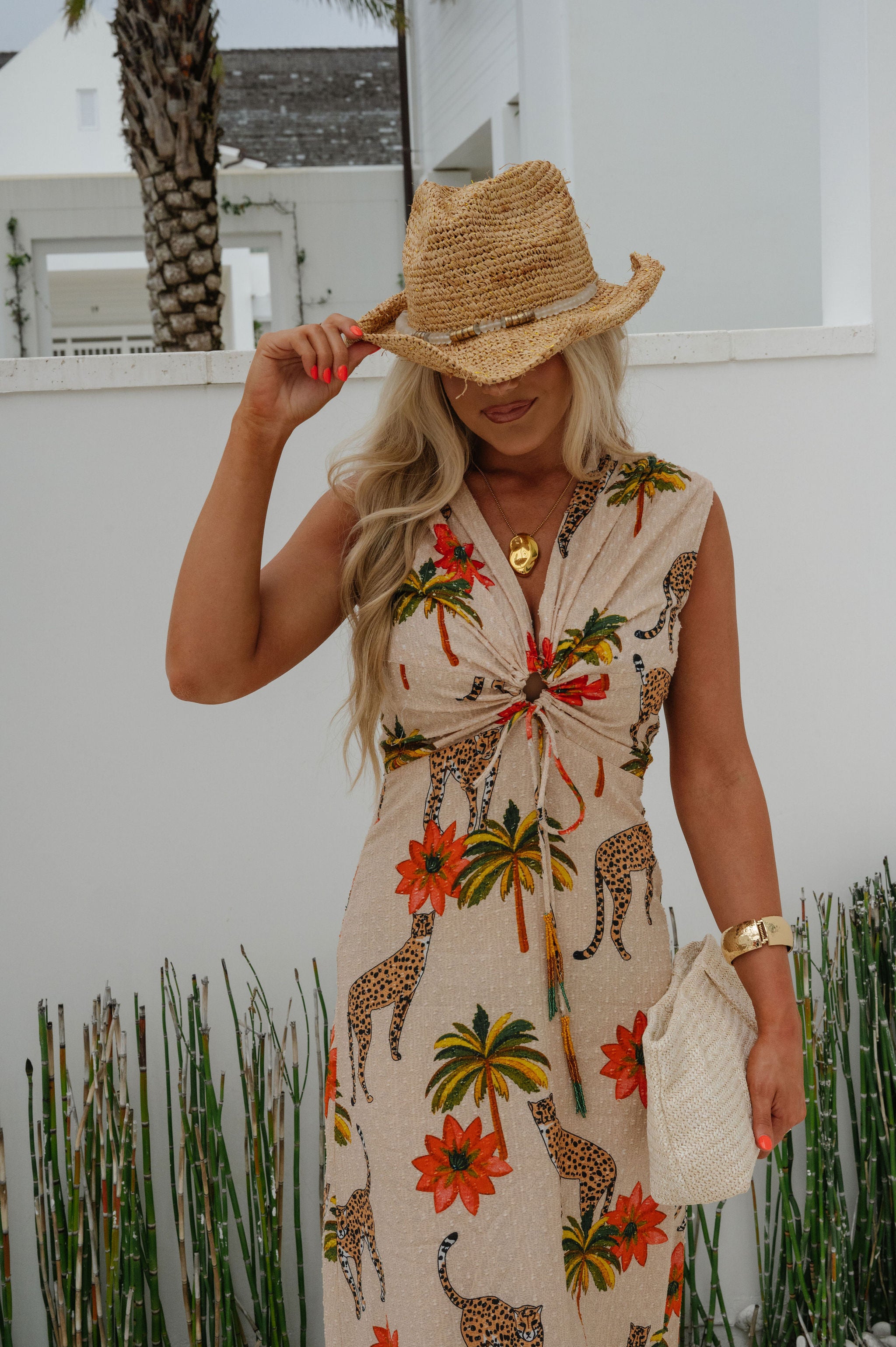 Sleeveless Cheetah Print Dress