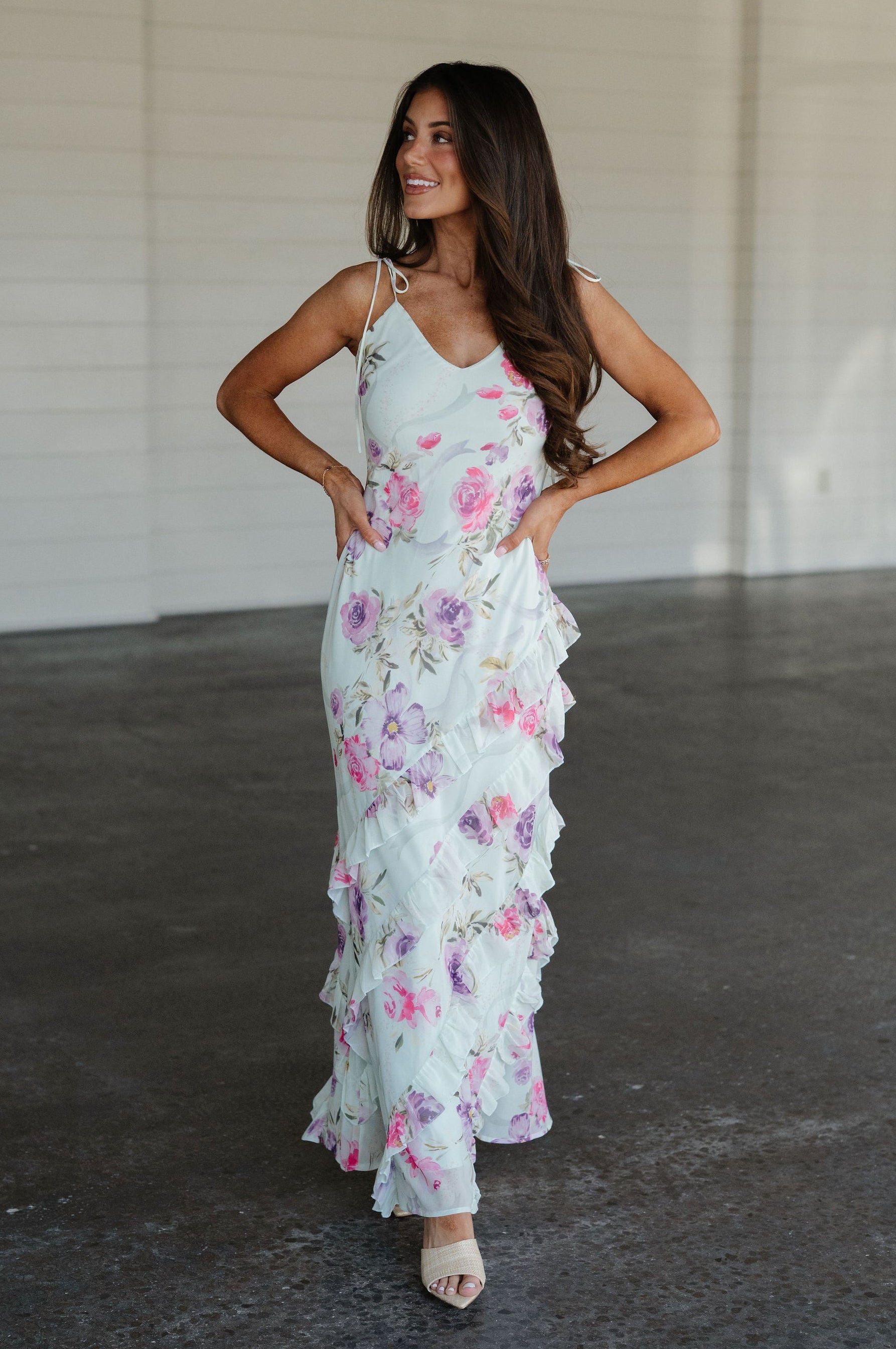 Sabrina Tiered Dress- Mint