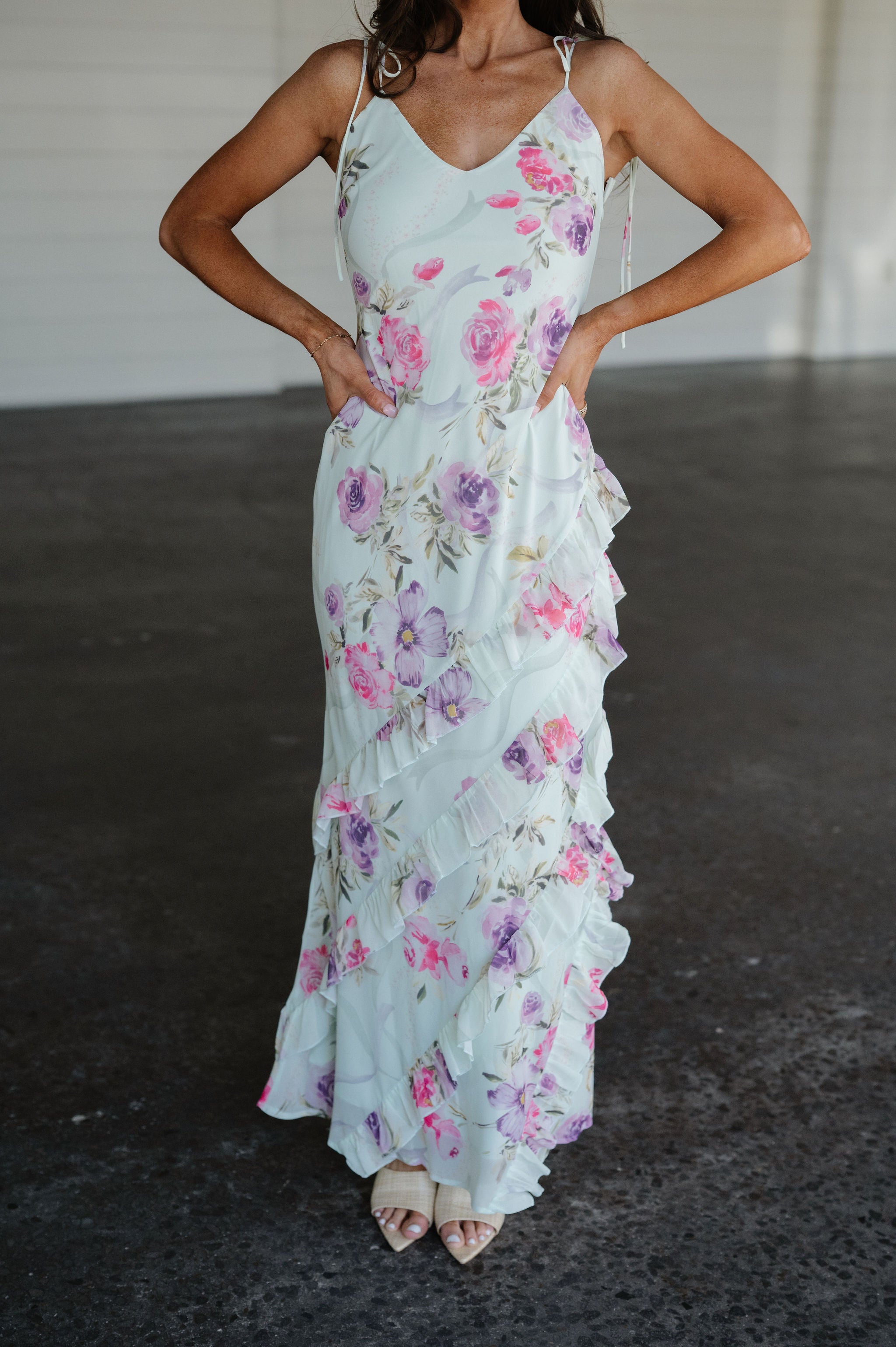 Sabrina Tiered Dress- Mint