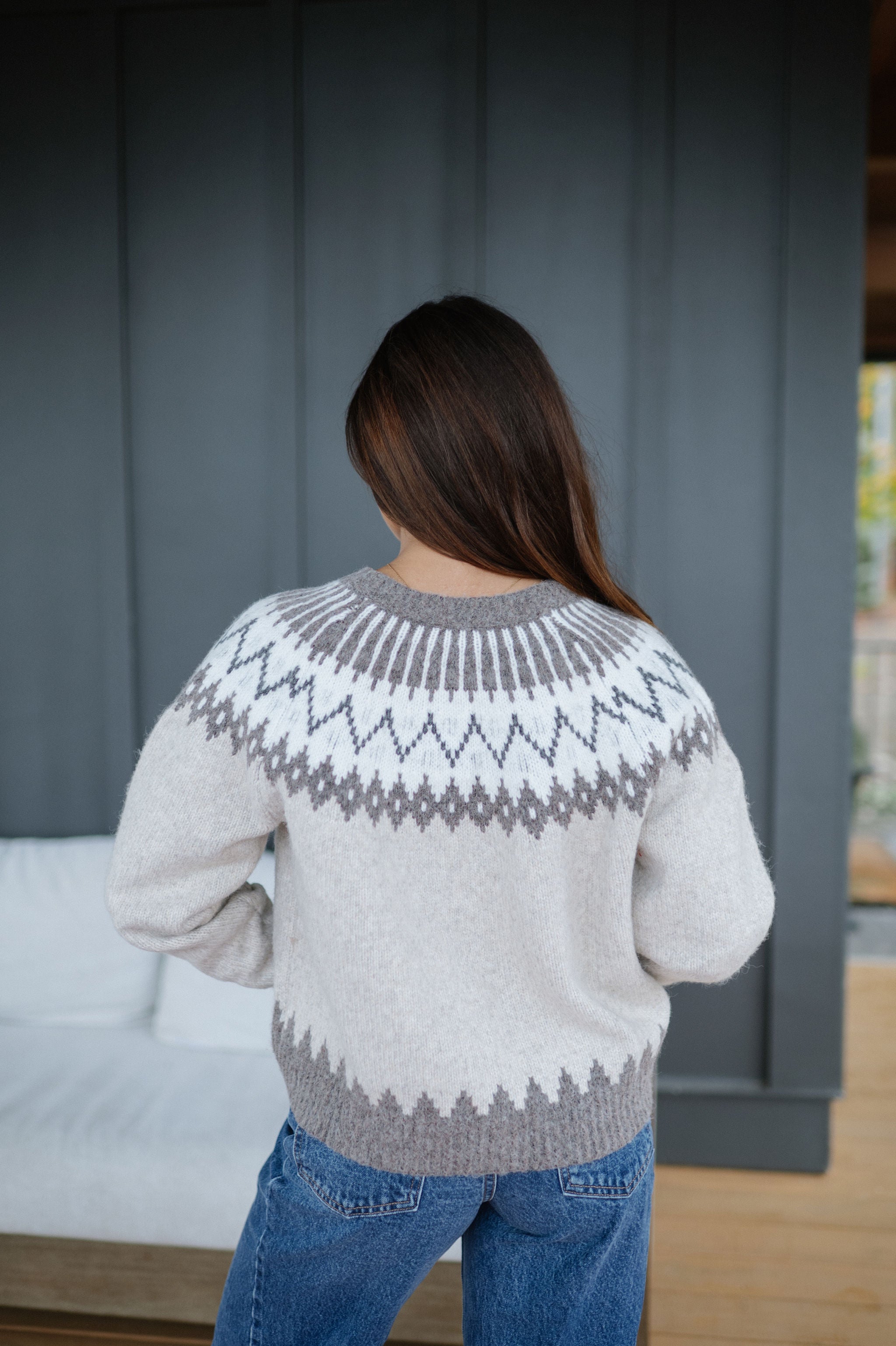 Rutherford Cardigan-Taupe Multi