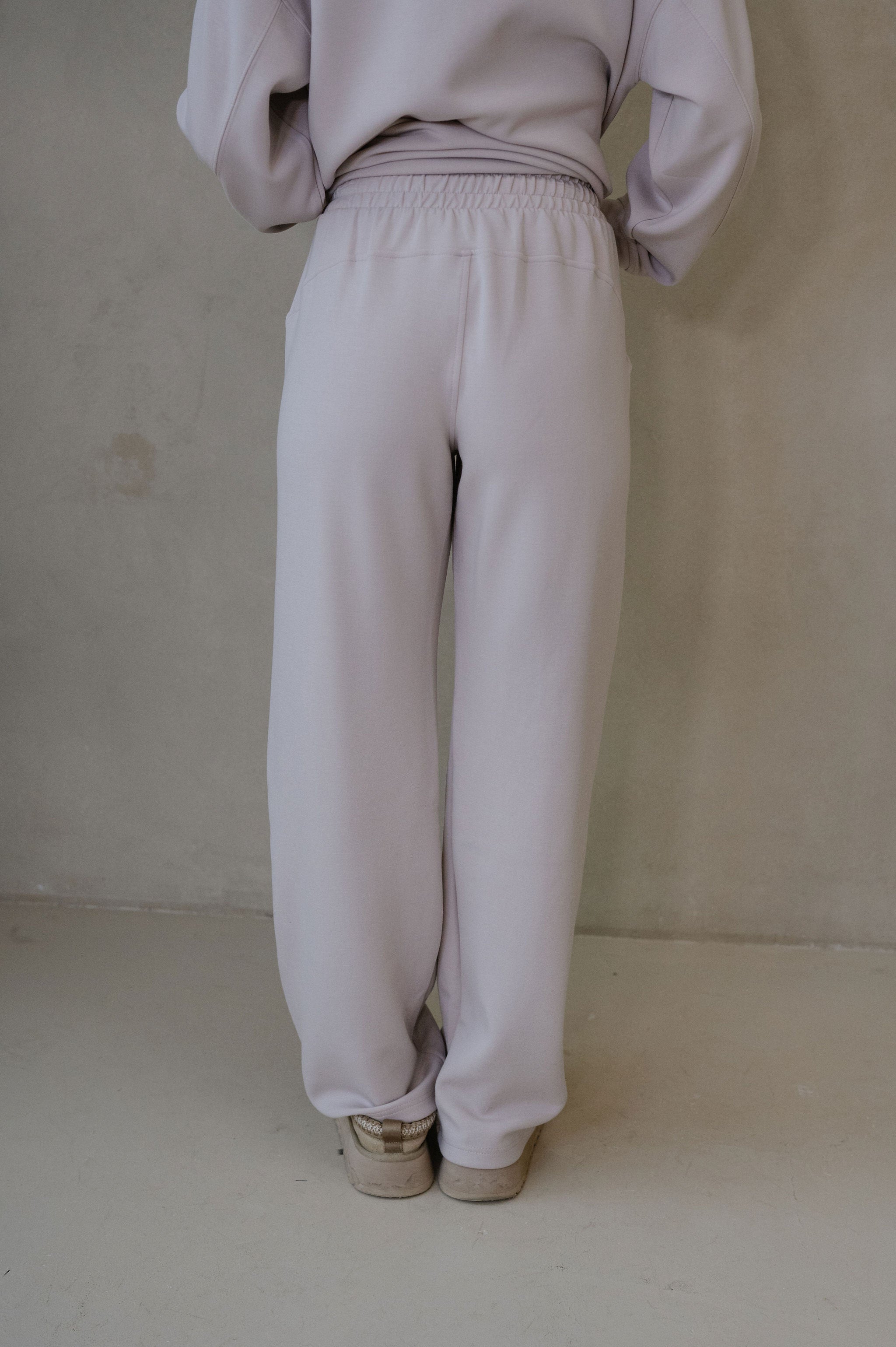 Nelson Scuba Pants Set-Mocha Cream