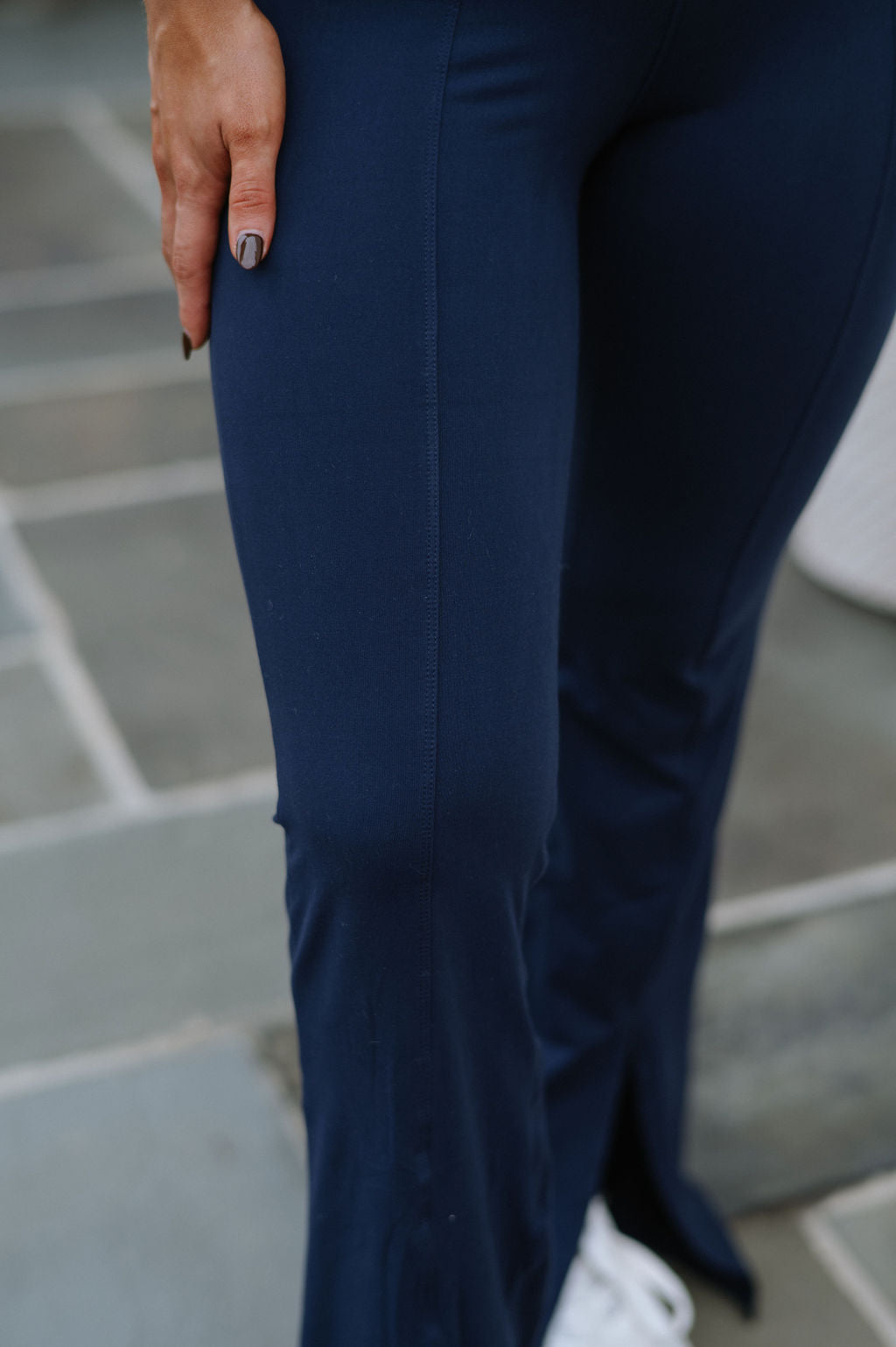 Butter Soft High Waist Flared Leggings-Navy