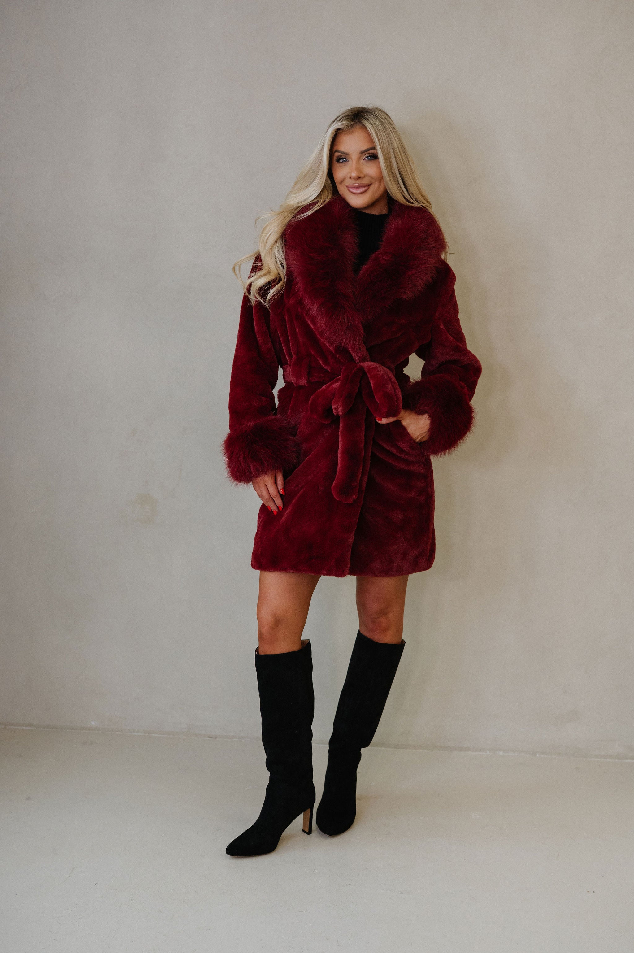 Vivienne Coat-Burgundy