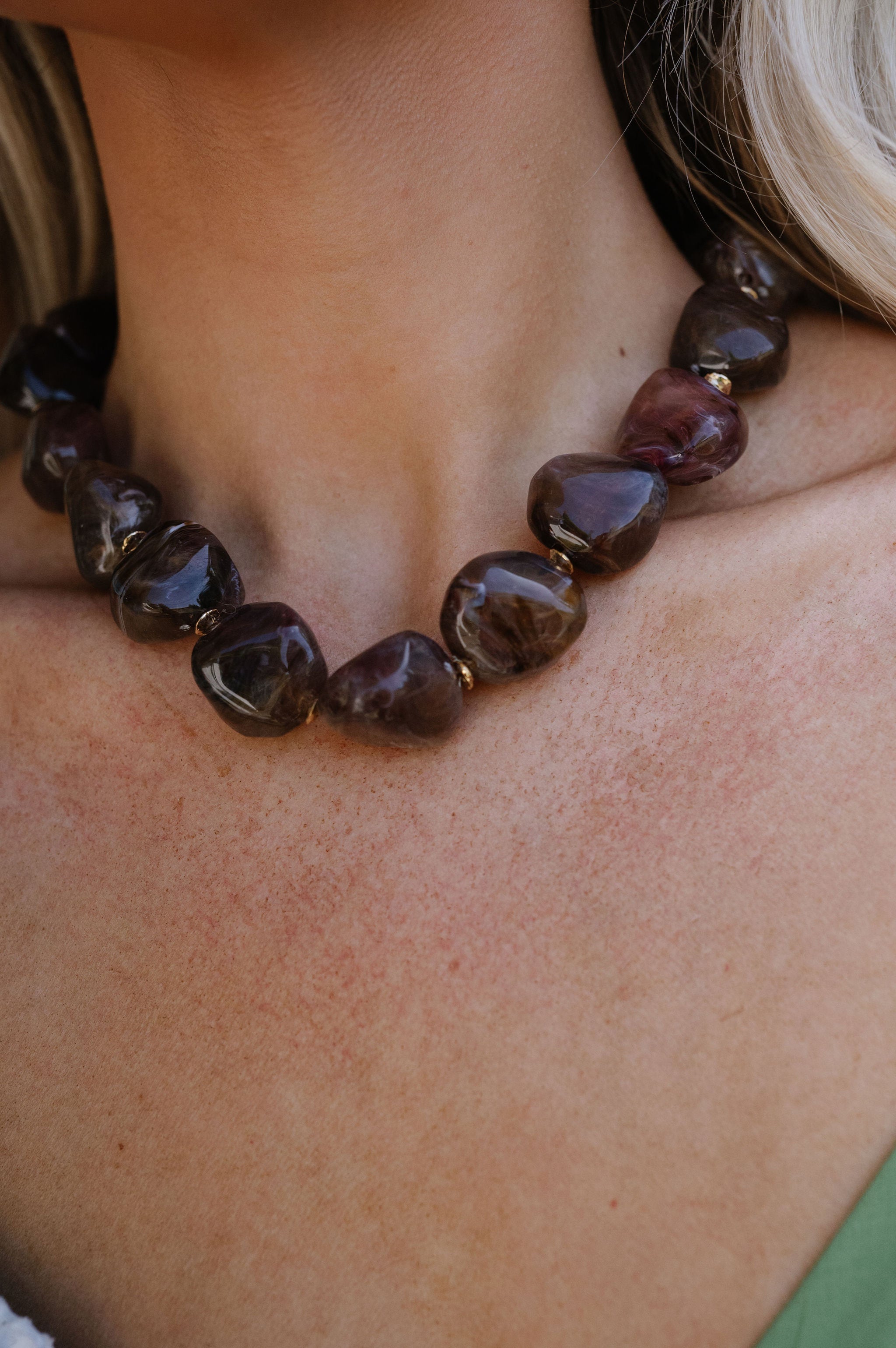 Shelby Necklace-Brown