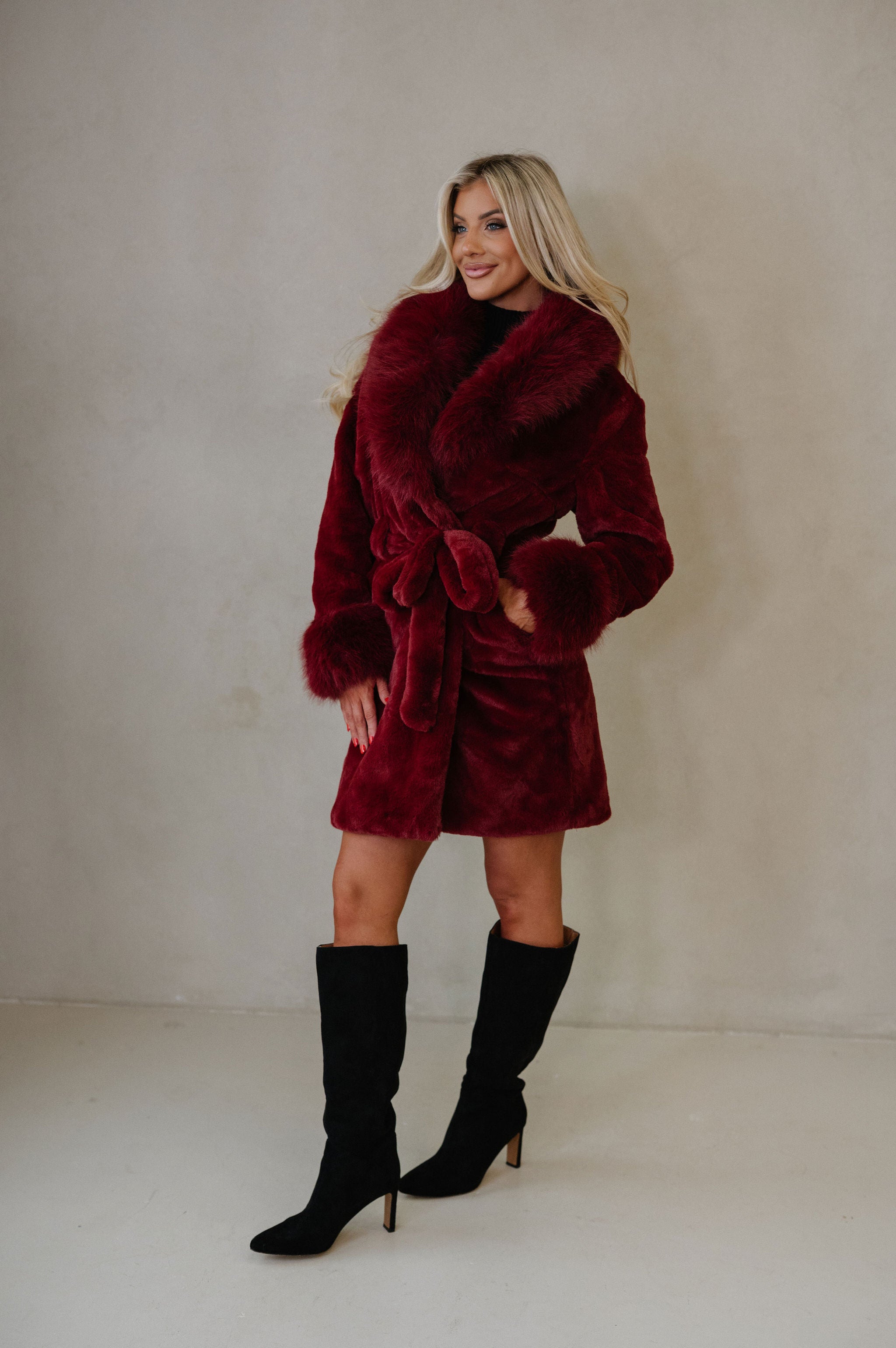 Vivienne Coat-Burgundy