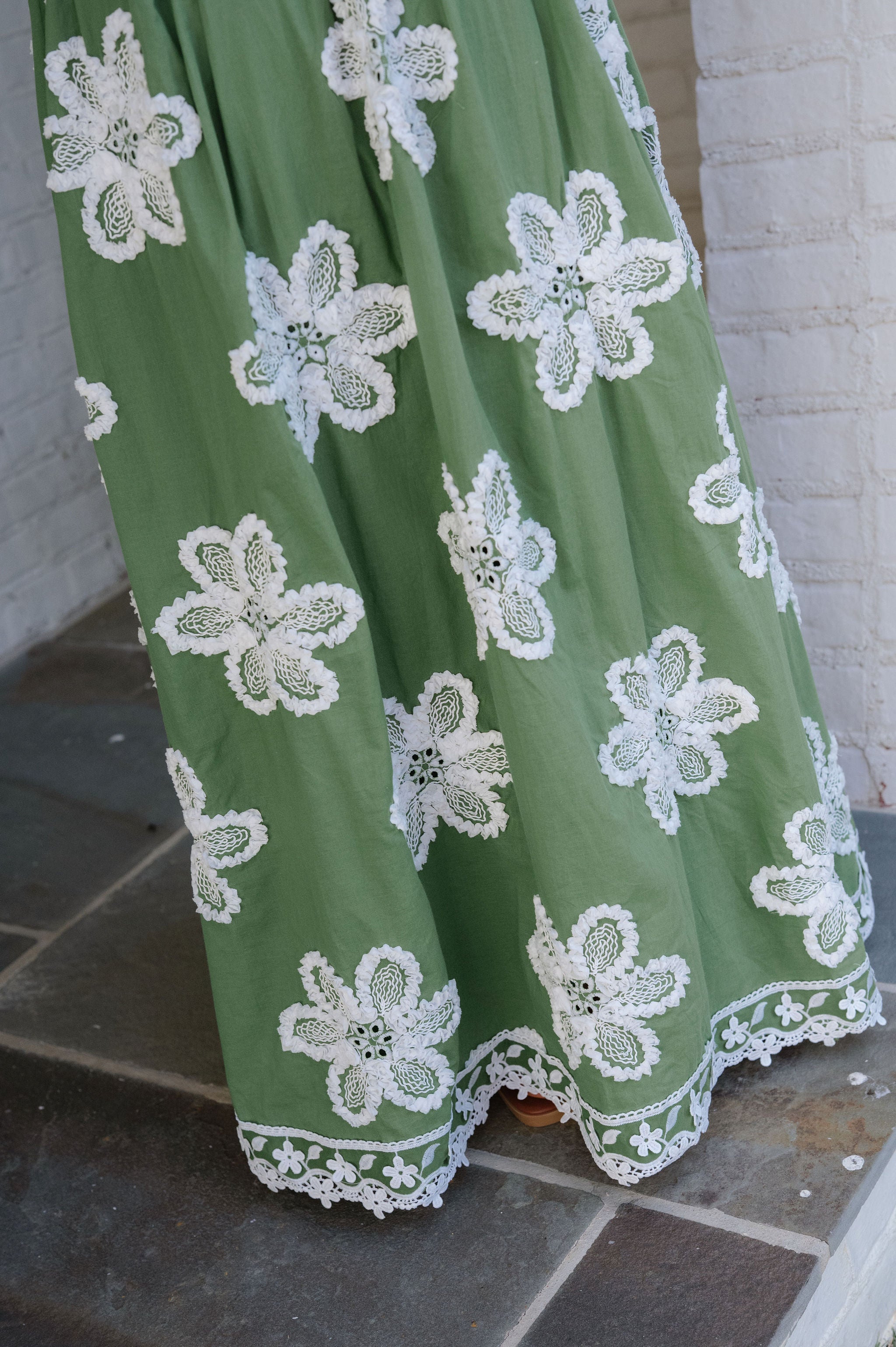 Bloom Skirt Set-Green