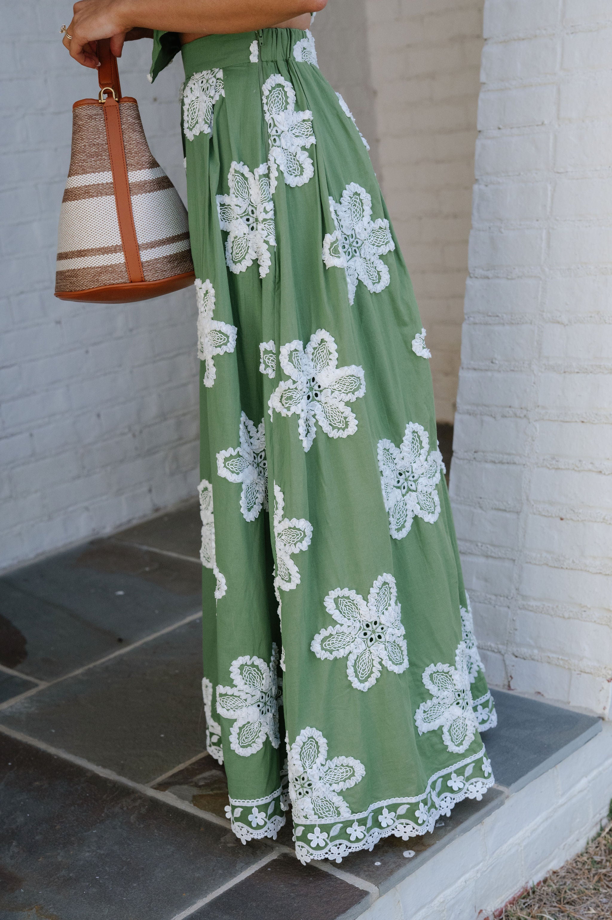 Bloom Skirt Set-Green