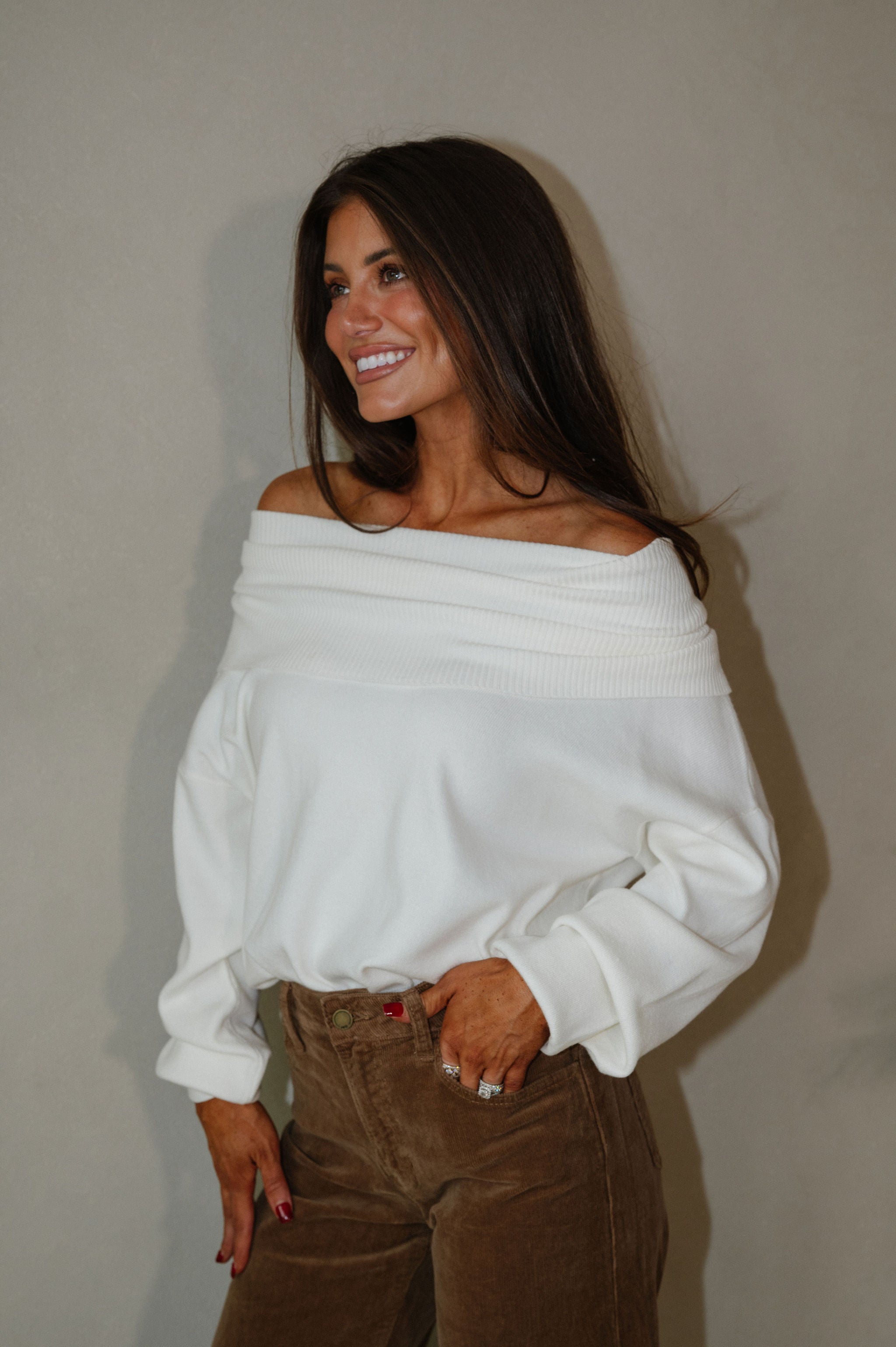 Lenny Knit Top-Ivory