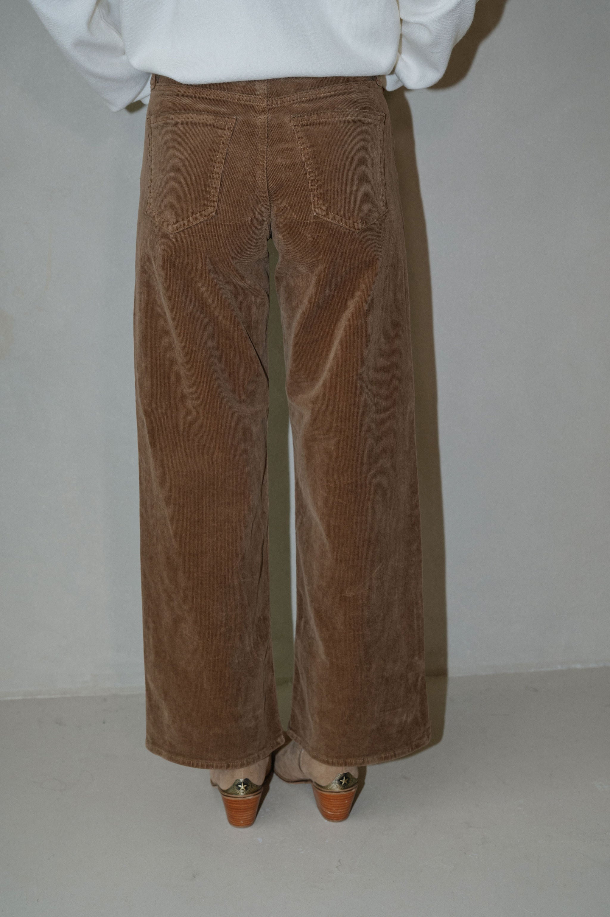 Lilly Corduroy Pants-Dark Khaki