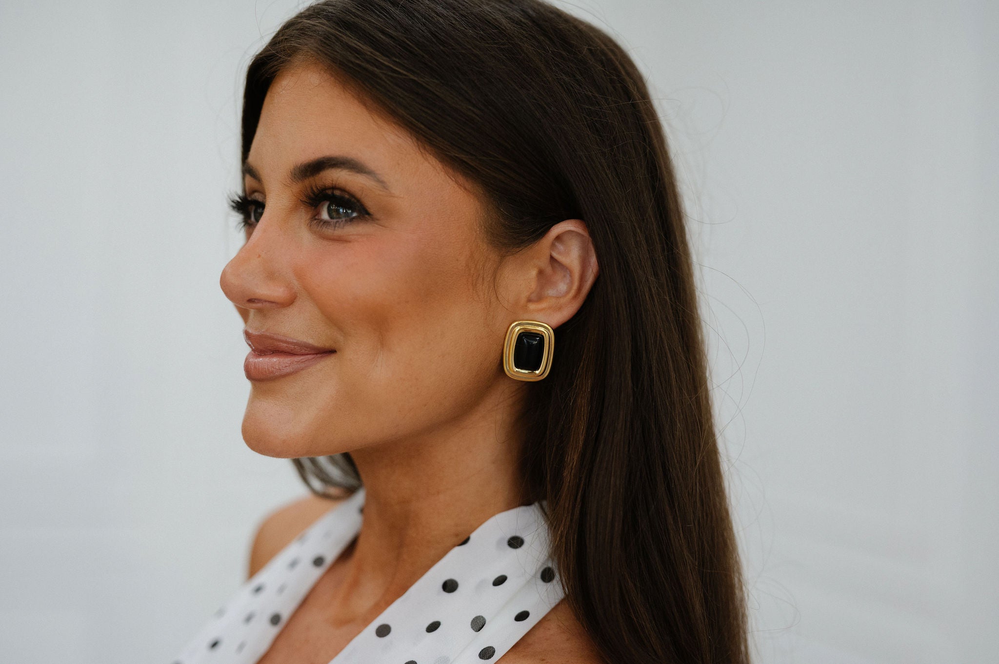 Petra Stone Earrings-Black